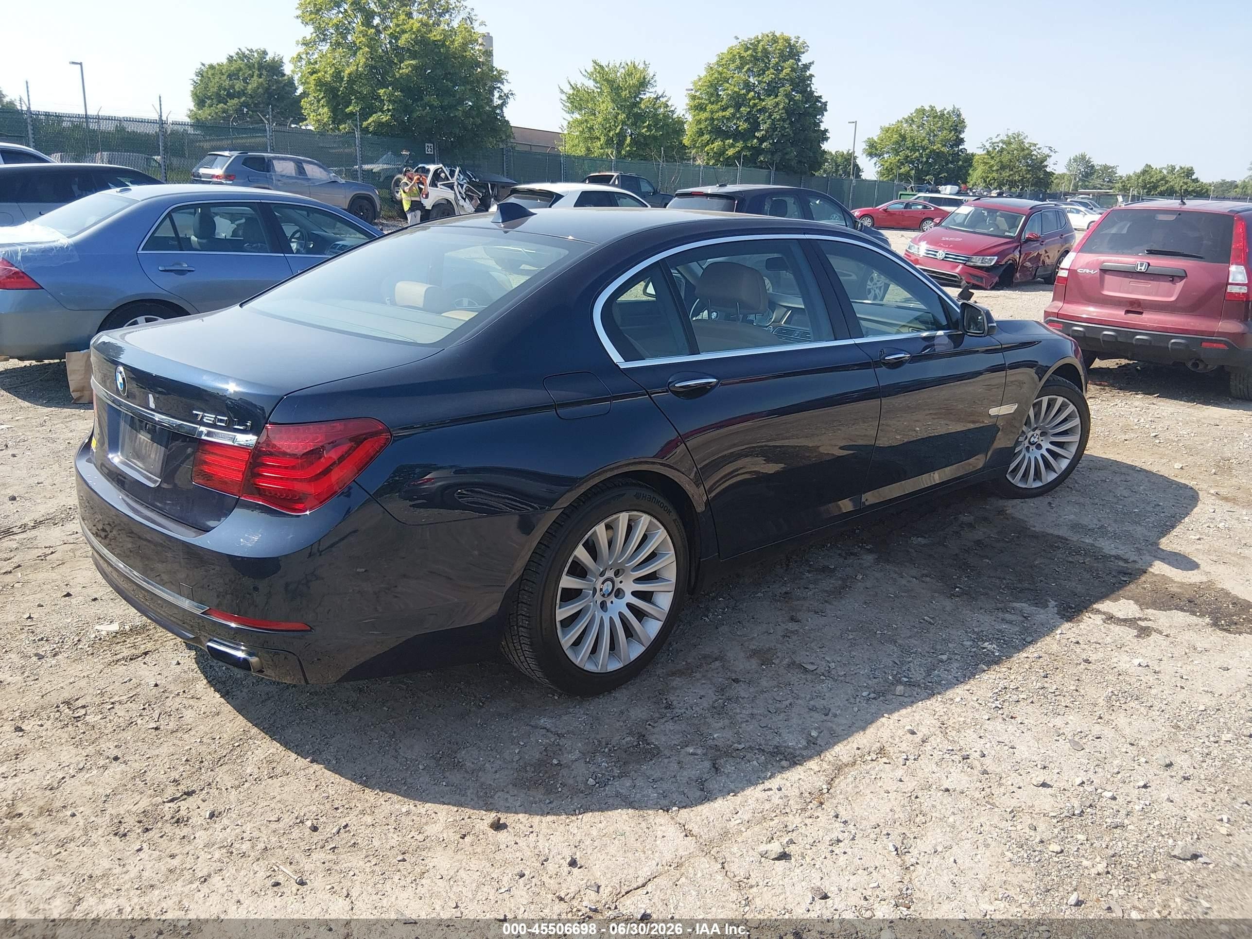 2013 Bmw 750li   Dark Blue vin: WBAYE8C5XDD131748