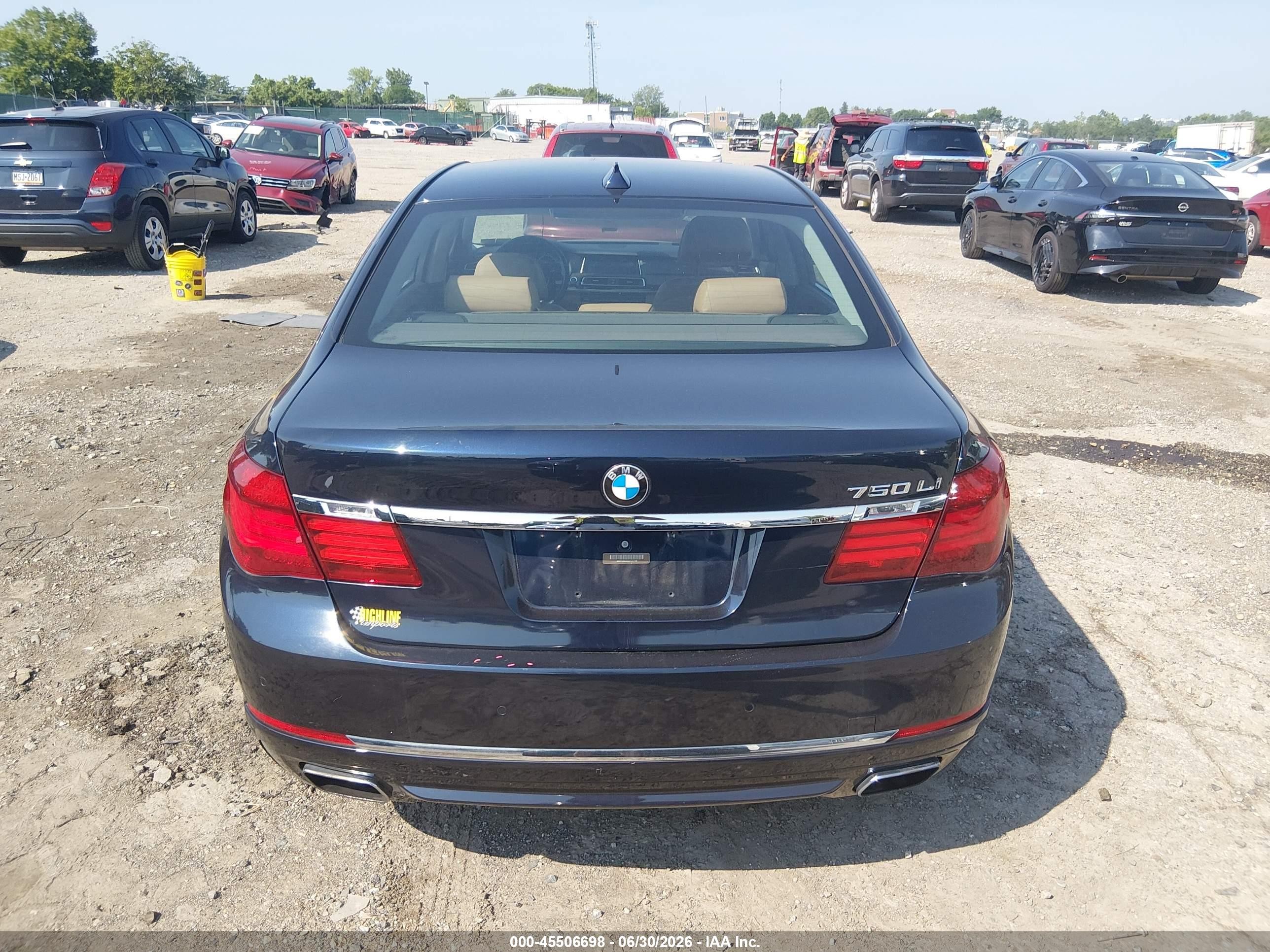 2013 Bmw 750li   Dark Blue vin: WBAYE8C5XDD131748