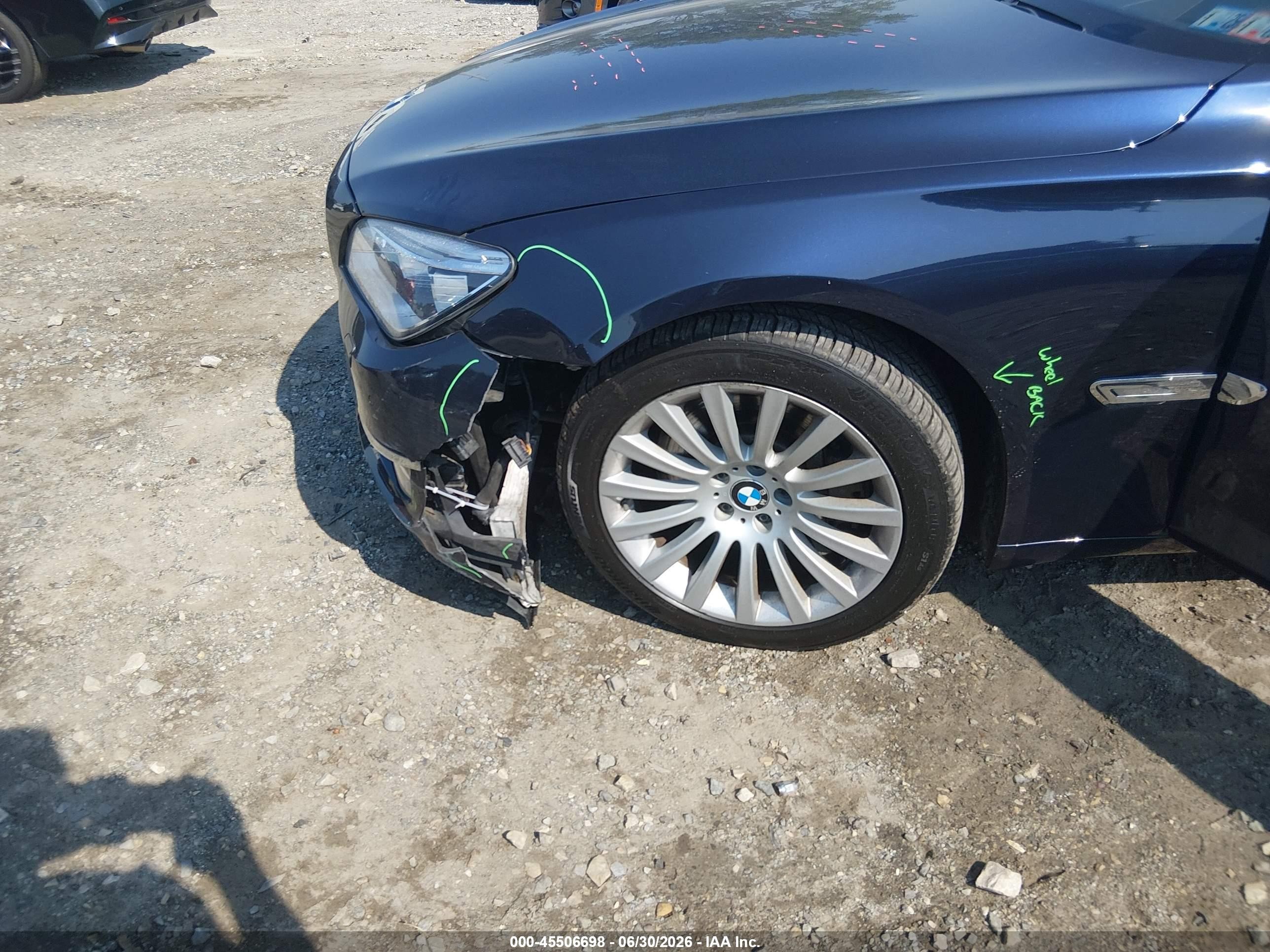 2013 Bmw 750li   Dark Blue vin: WBAYE8C5XDD131748