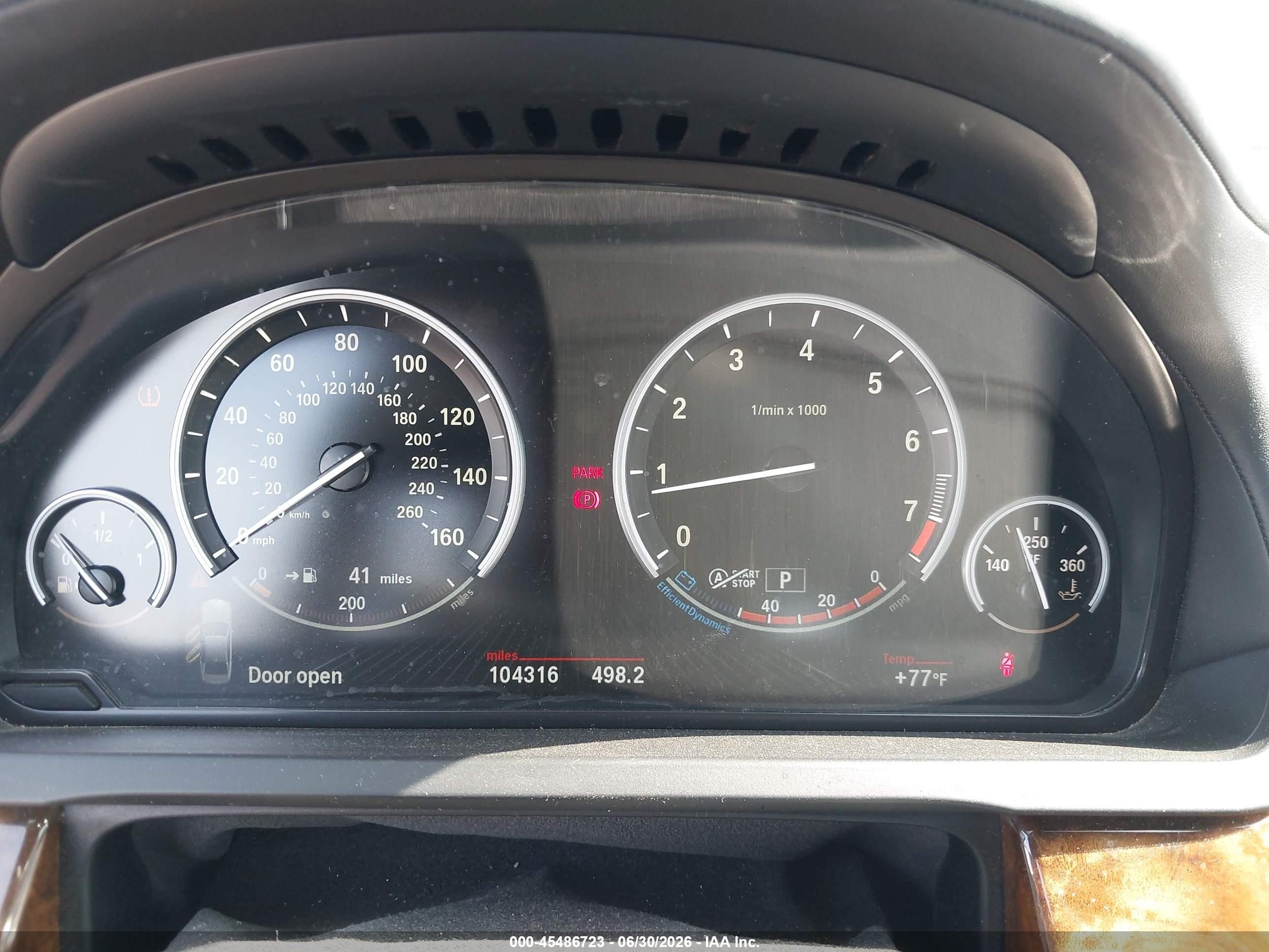 2013 Bmw 750li   Black vin: WBAYE8C5XDD133127