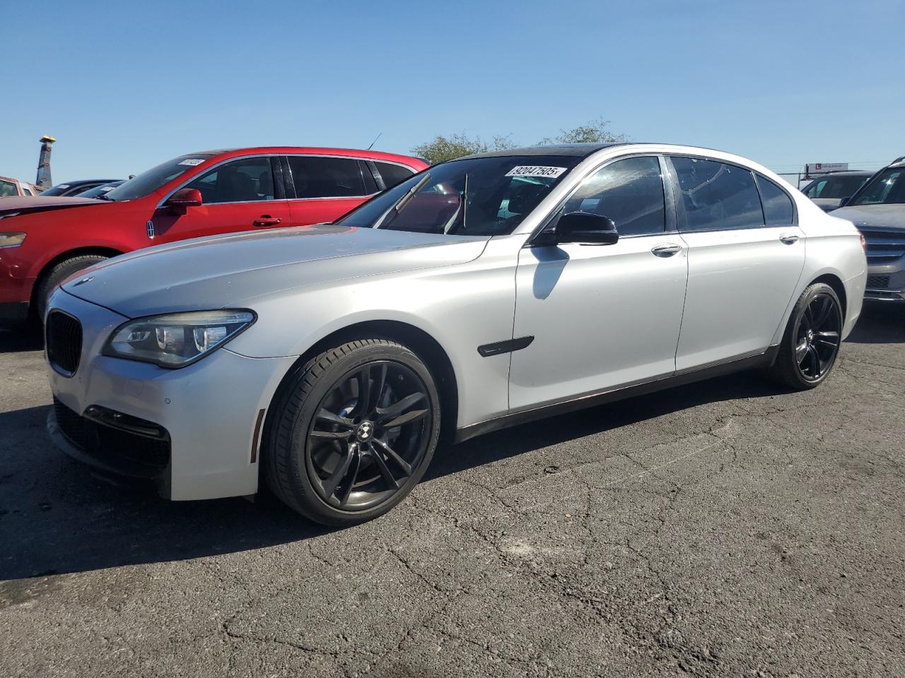 2014 Bmw 750 Li Silver vin: WBAYE8C5XED134442