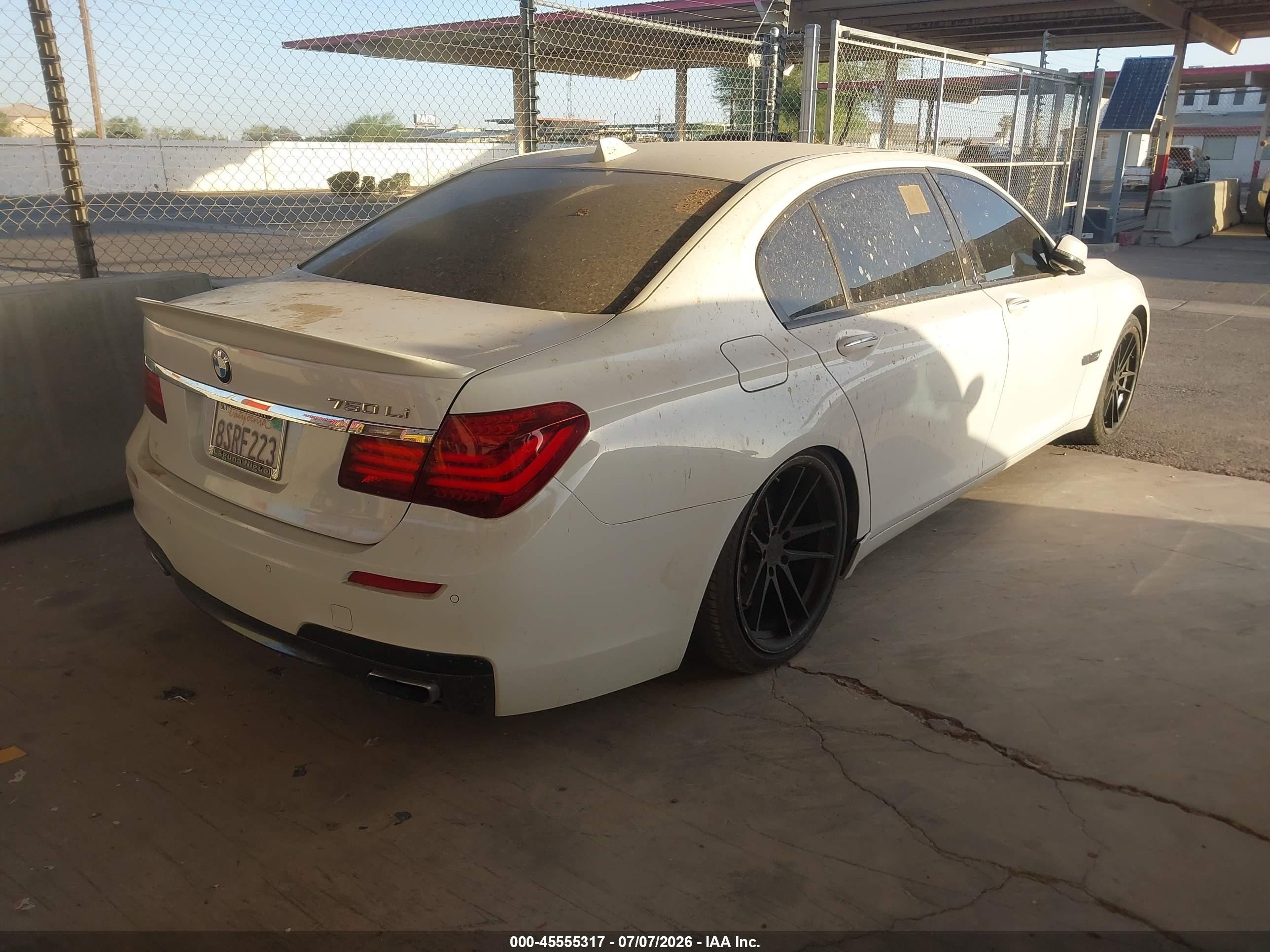 2015 Bmw 750li   White vin: WBAYE8C5XFD781599