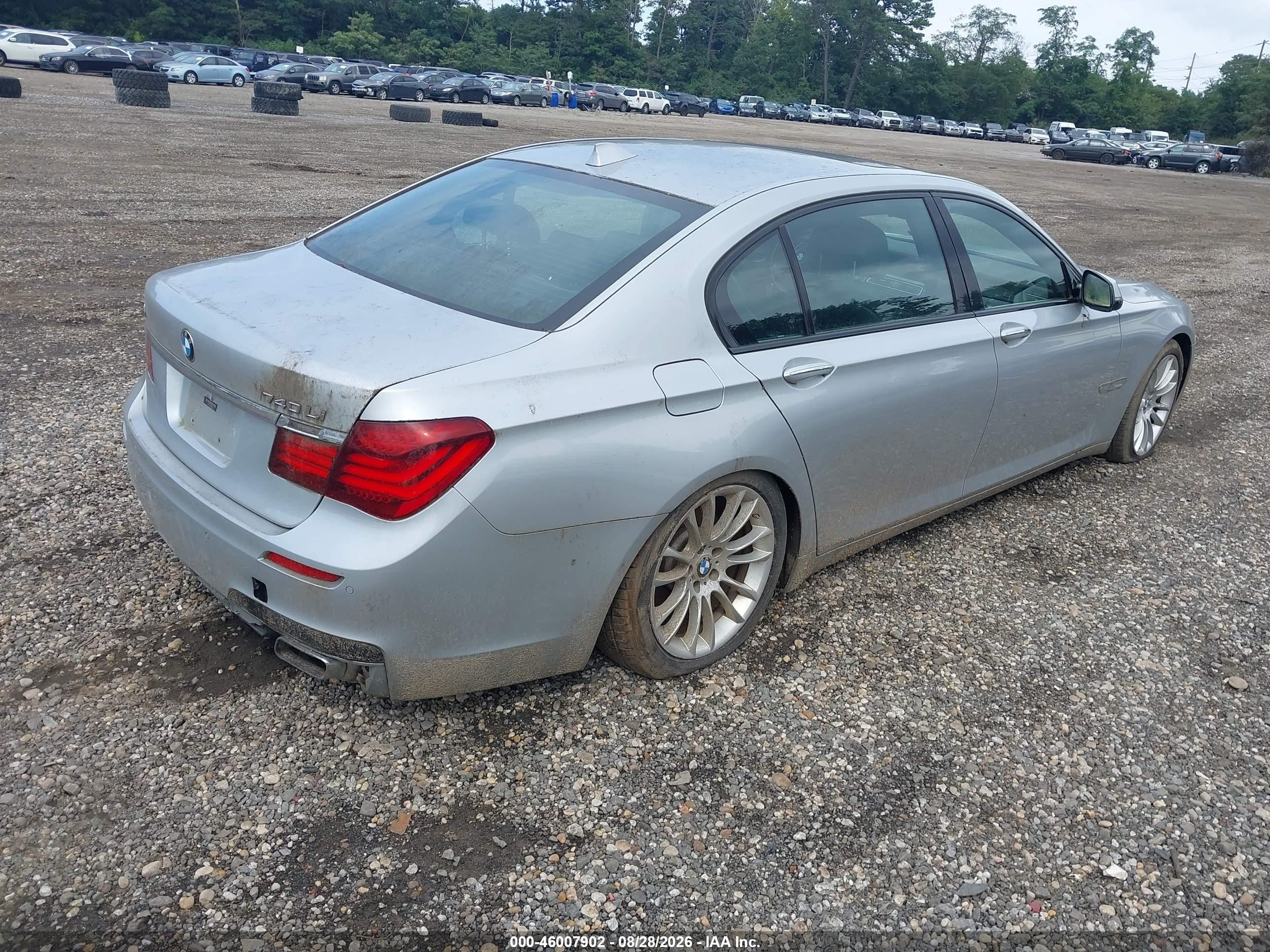 2013 Bmw 740 Lxi Silver vin: WBAYF4C50DD127326