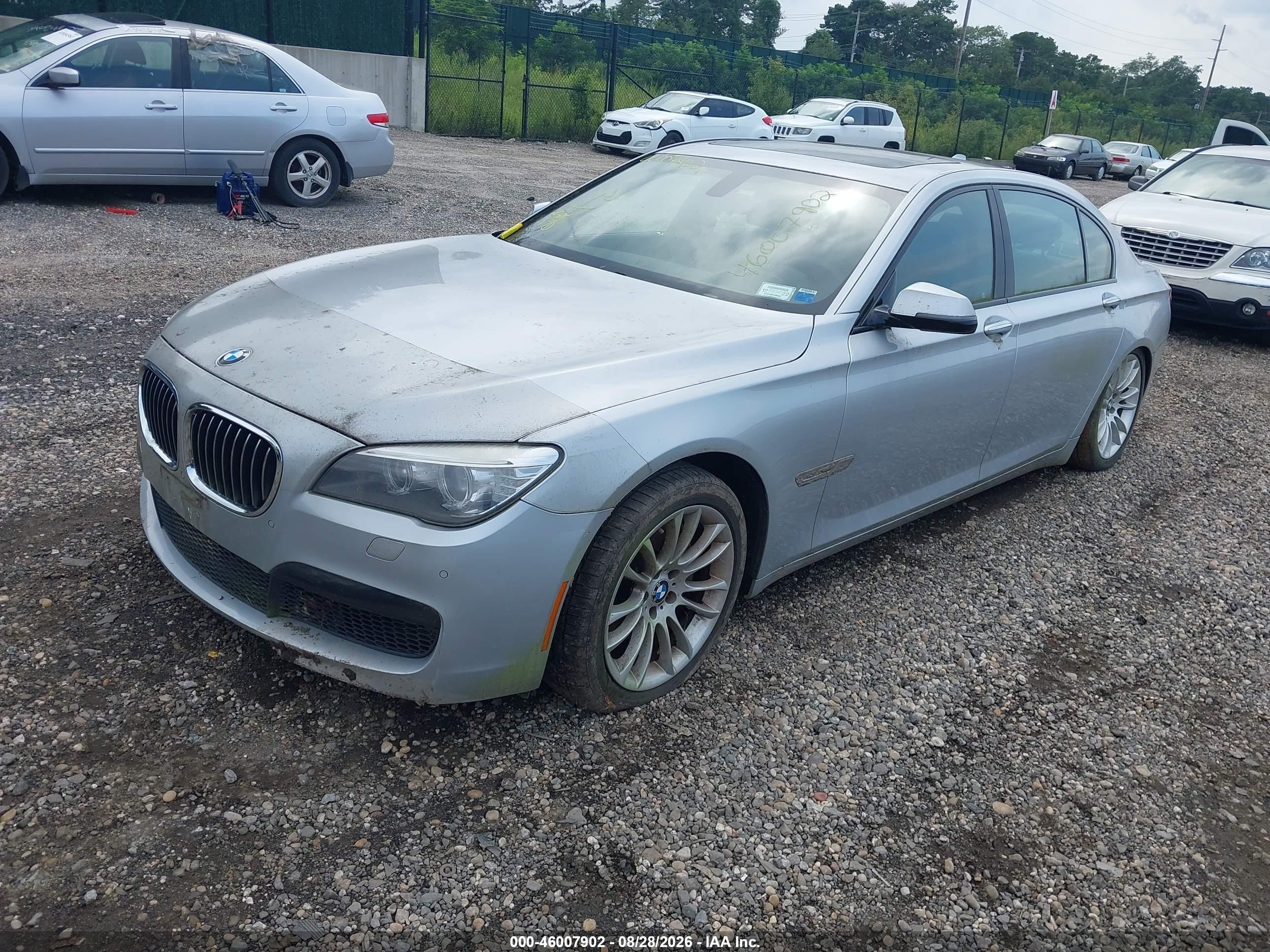 2013 Bmw 740 Lxi Silver vin: WBAYF4C50DD127326