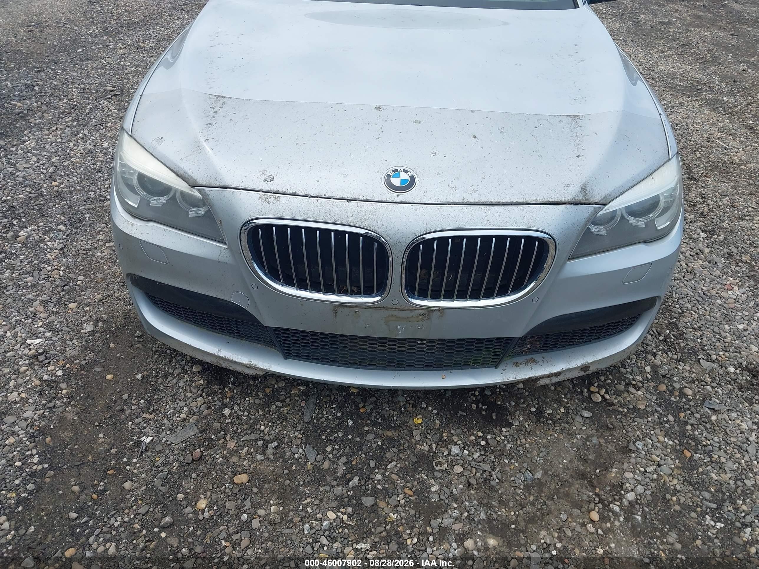 2013 Bmw 740 Lxi Silver vin: WBAYF4C50DD127326