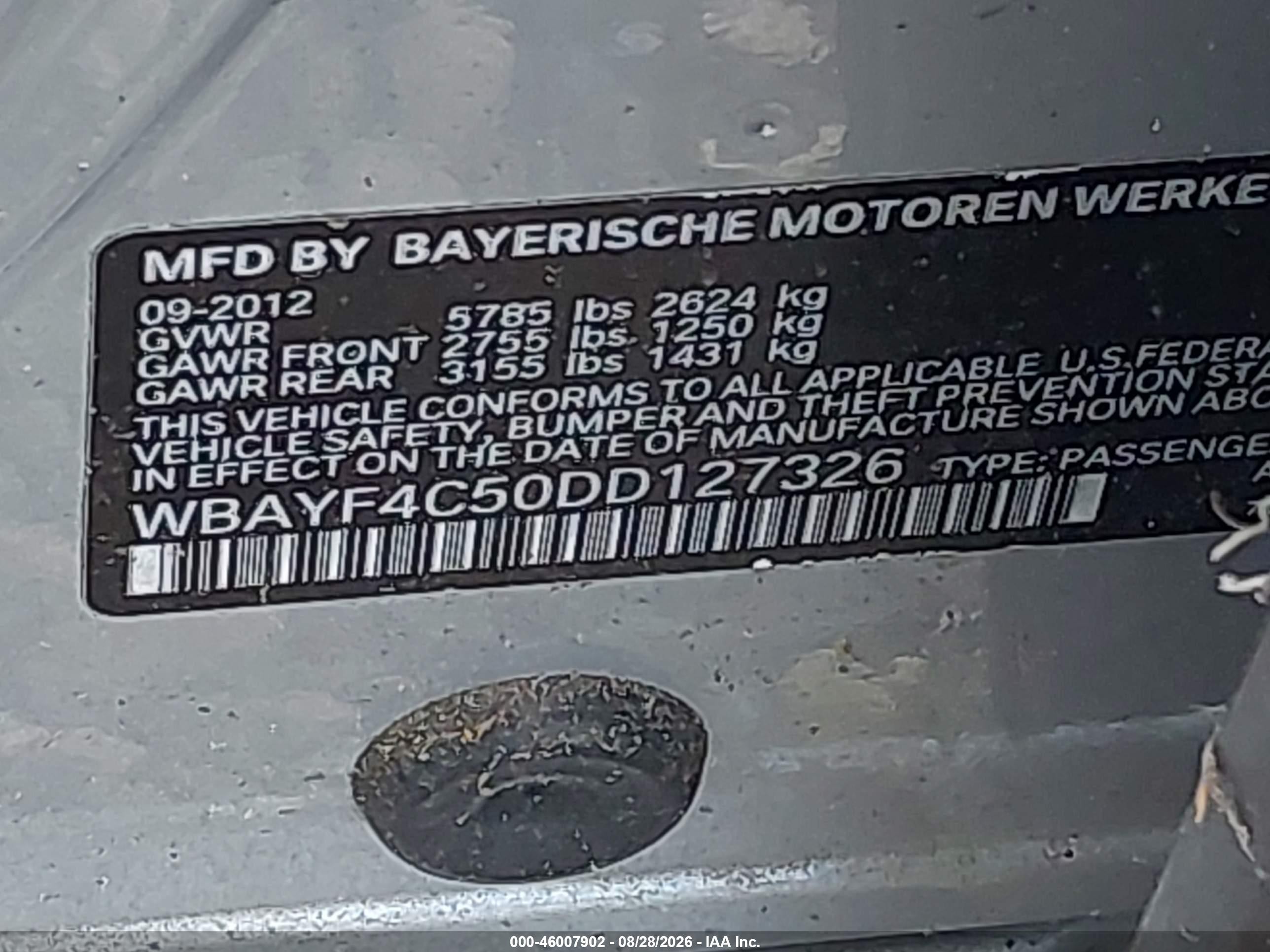 2013 Bmw 740 Lxi Silver vin: WBAYF4C50DD127326