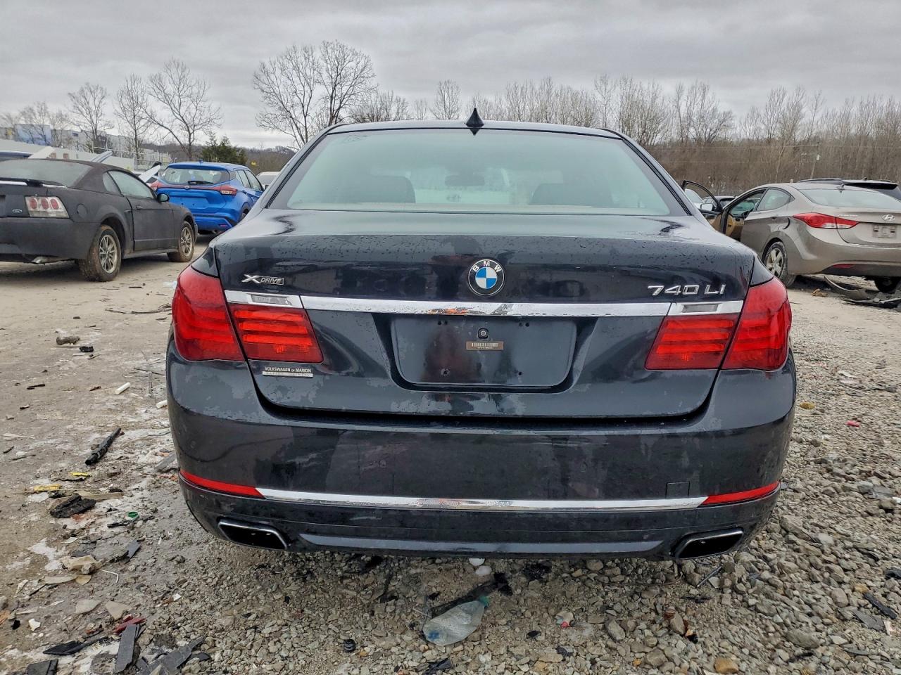 2013 Bmw 740 Lxi Black vin: WBAYF4C51DDE23653