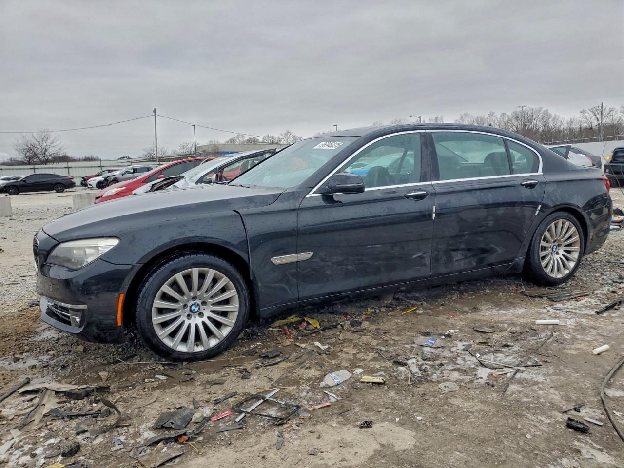 2013 Bmw 740 Lxi Black vin: WBAYF4C51DDE23653