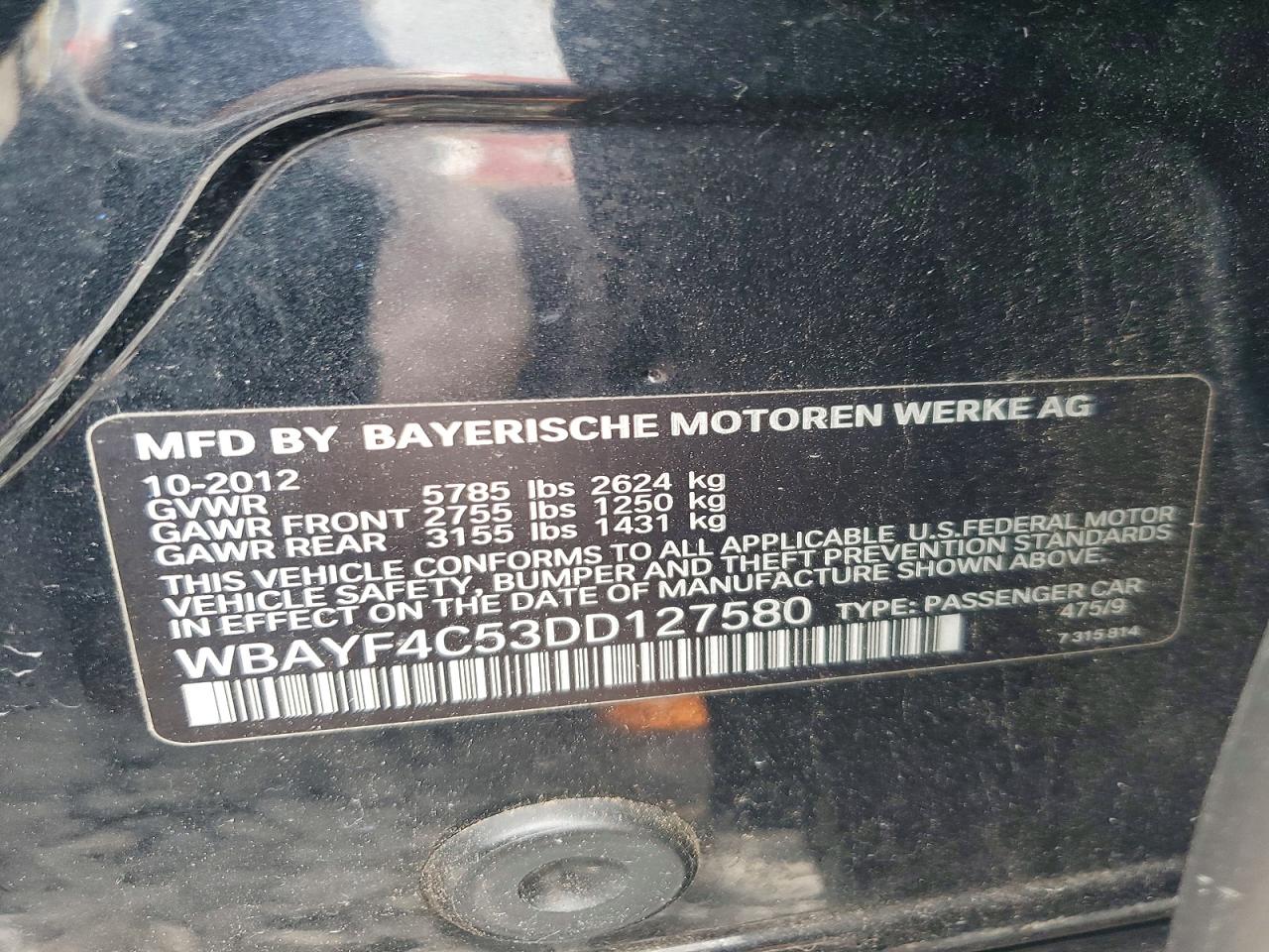 2013 Bmw 740 Lxi Black vin: WBAYF4C53DD127580
