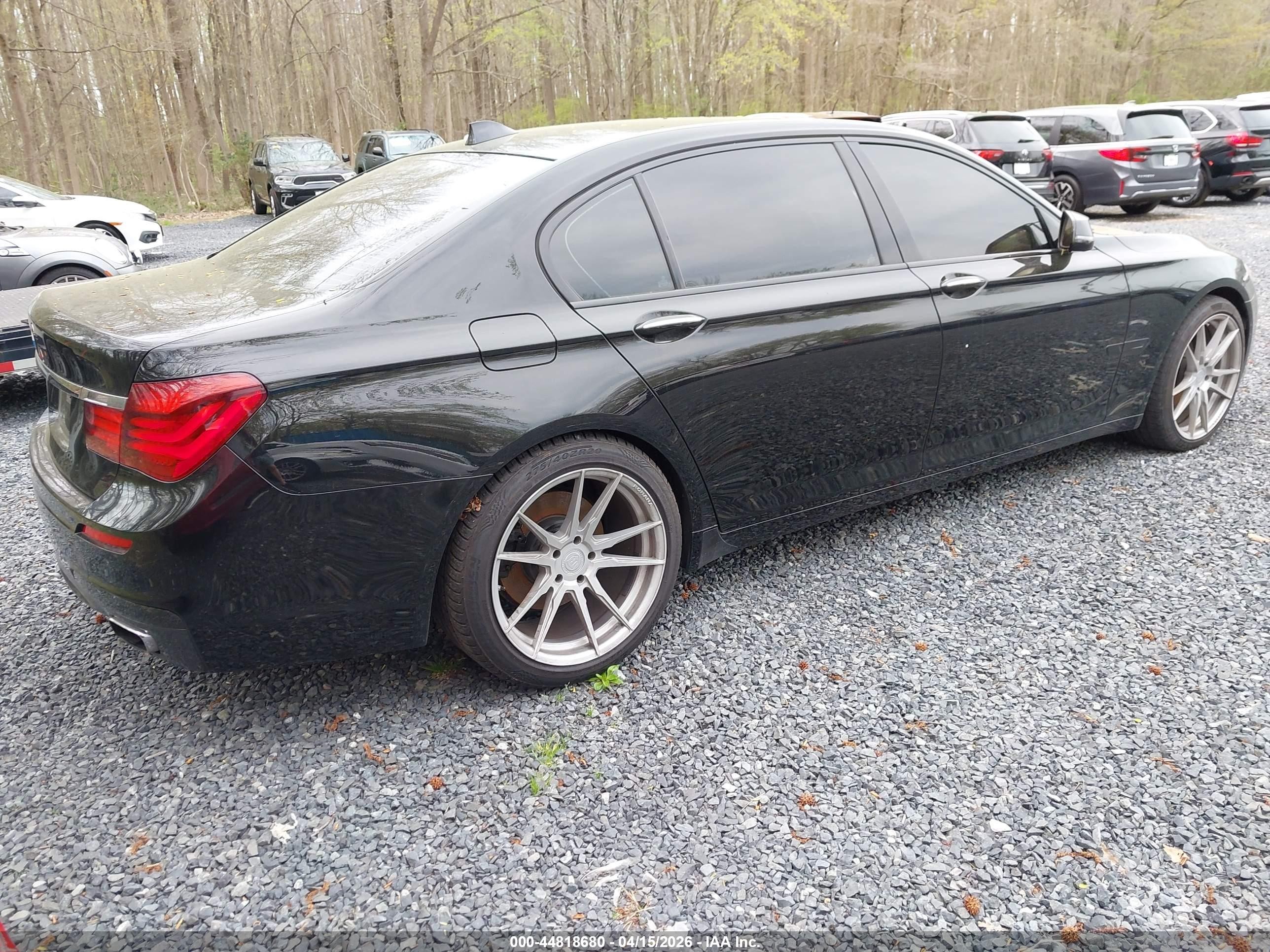 2014 Bmw 740li Xdrive Black vin: WBAYF4C53ED281756
