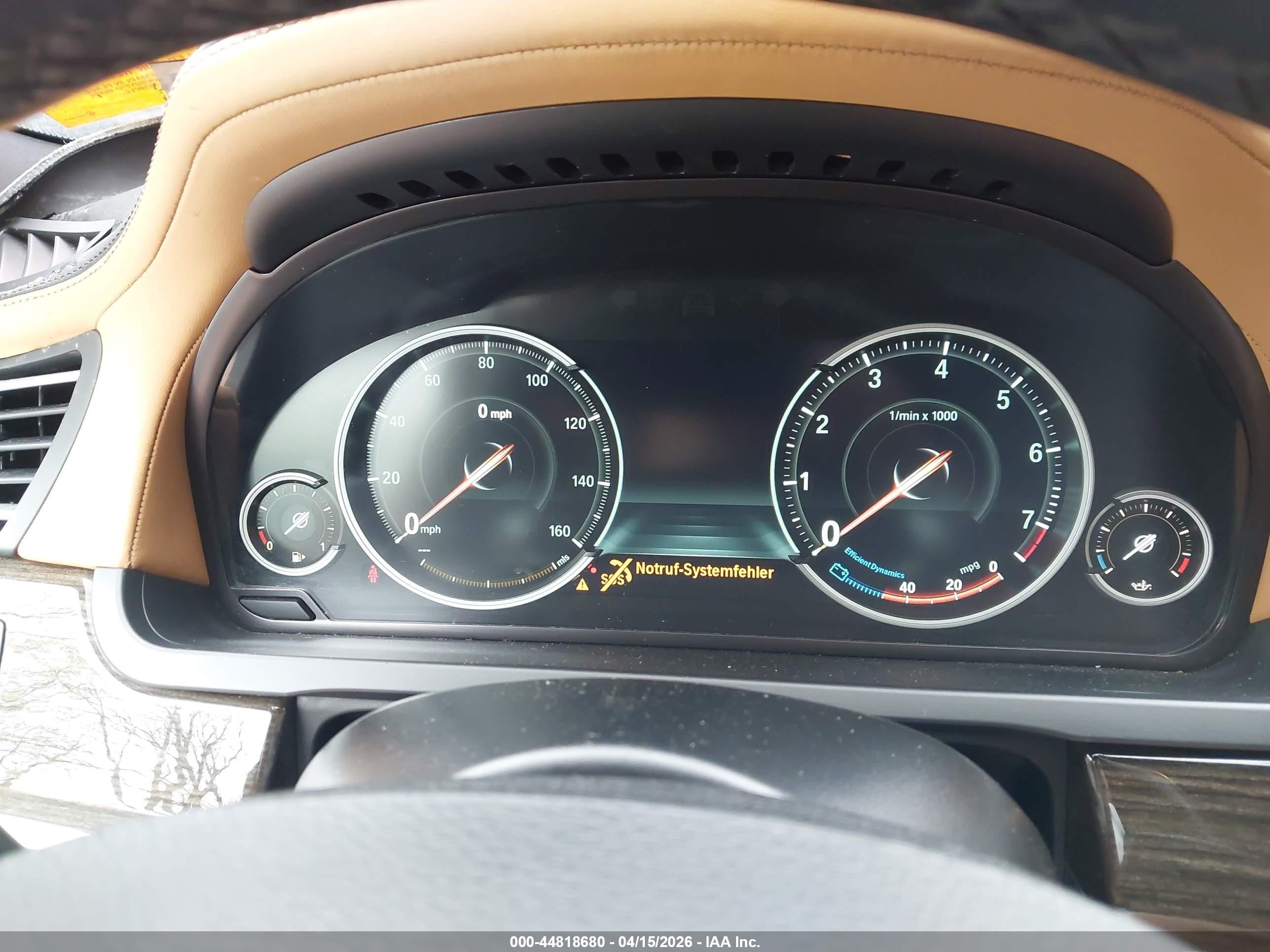 2014 Bmw 740li Xdrive Black vin: WBAYF4C53ED281756