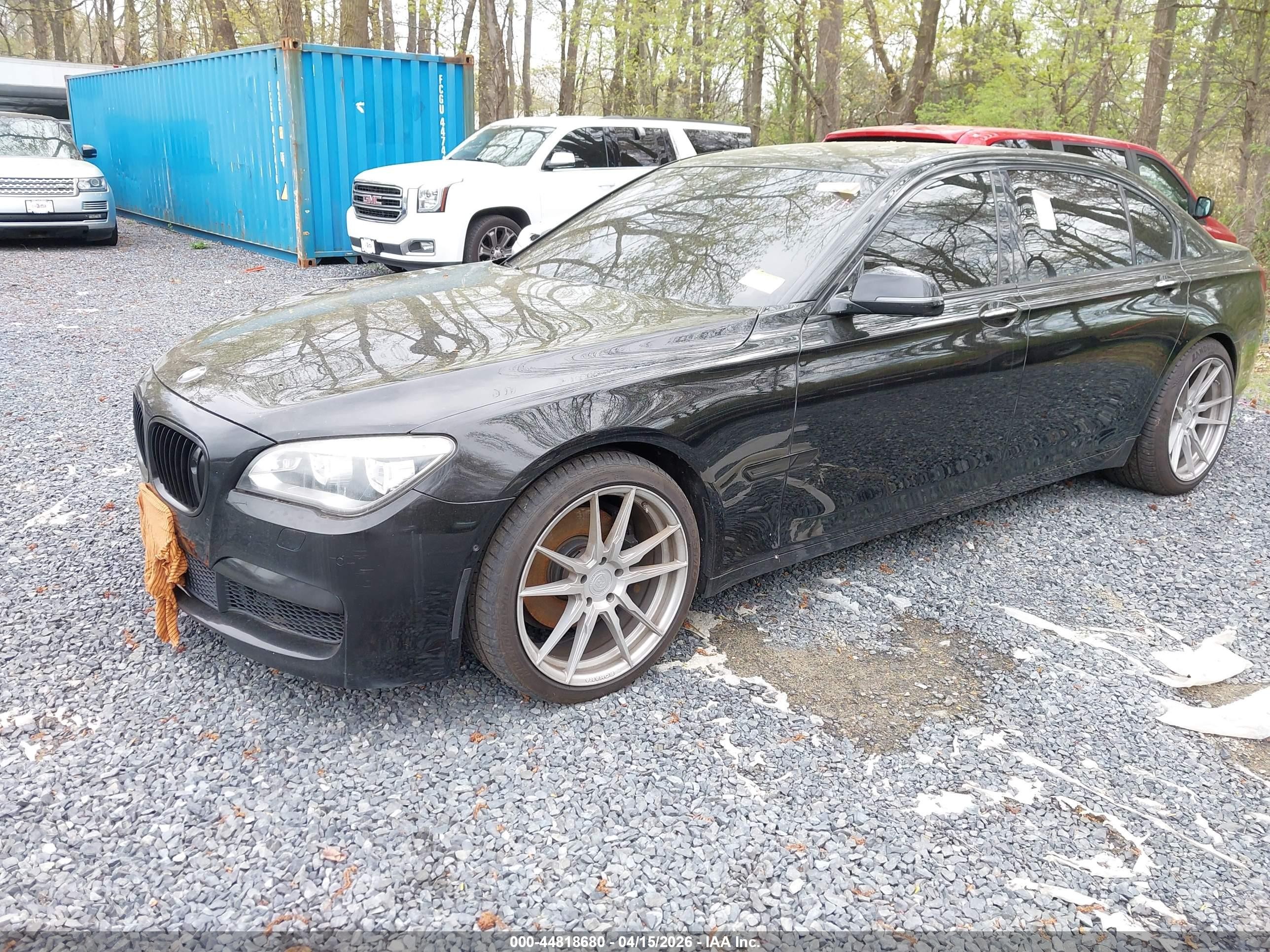 2014 Bmw 740li Xdrive Black vin: WBAYF4C53ED281756