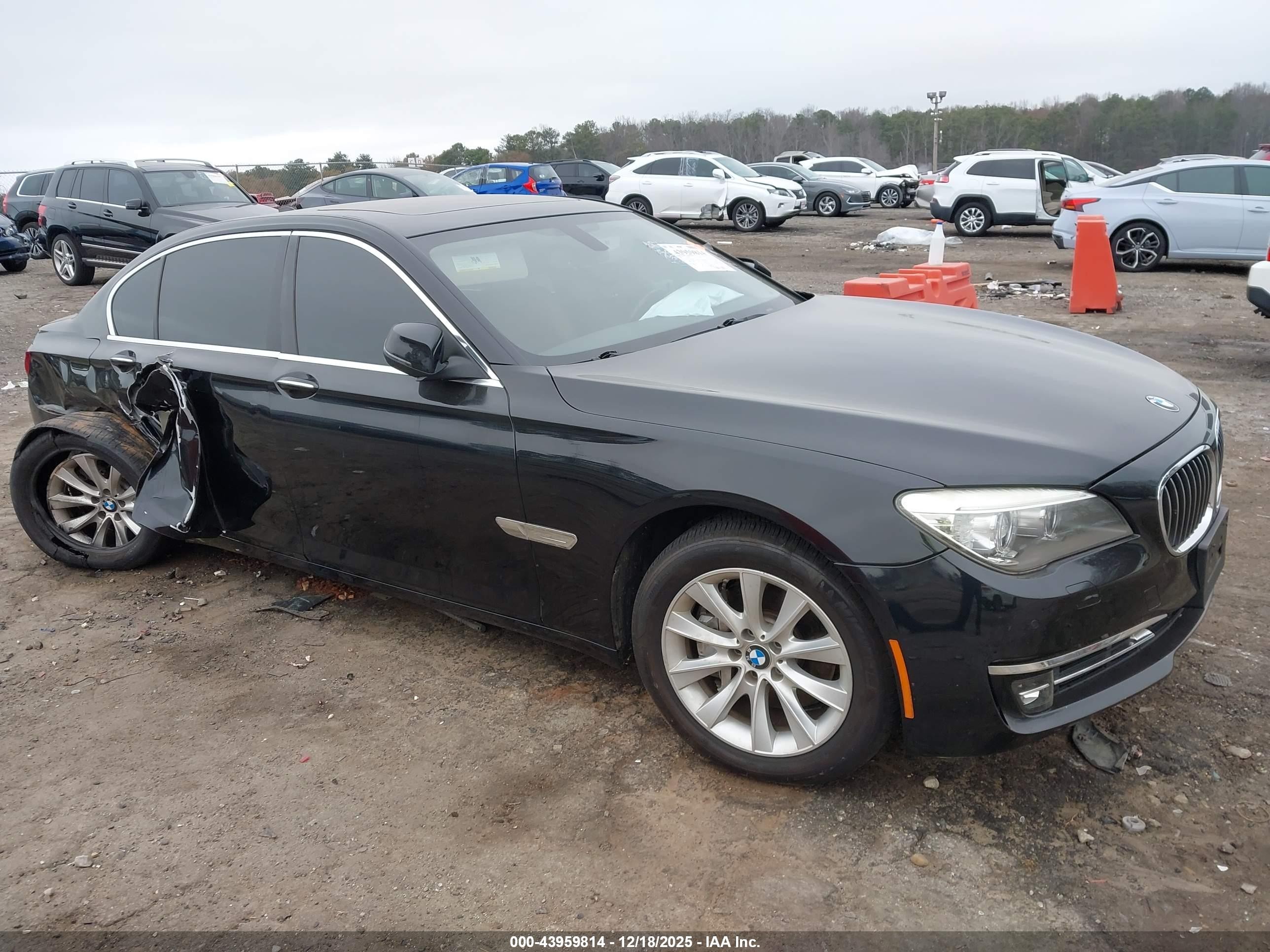 2015 Bmw 740li Xdrive Black vin: WBAYF4C53FD874101