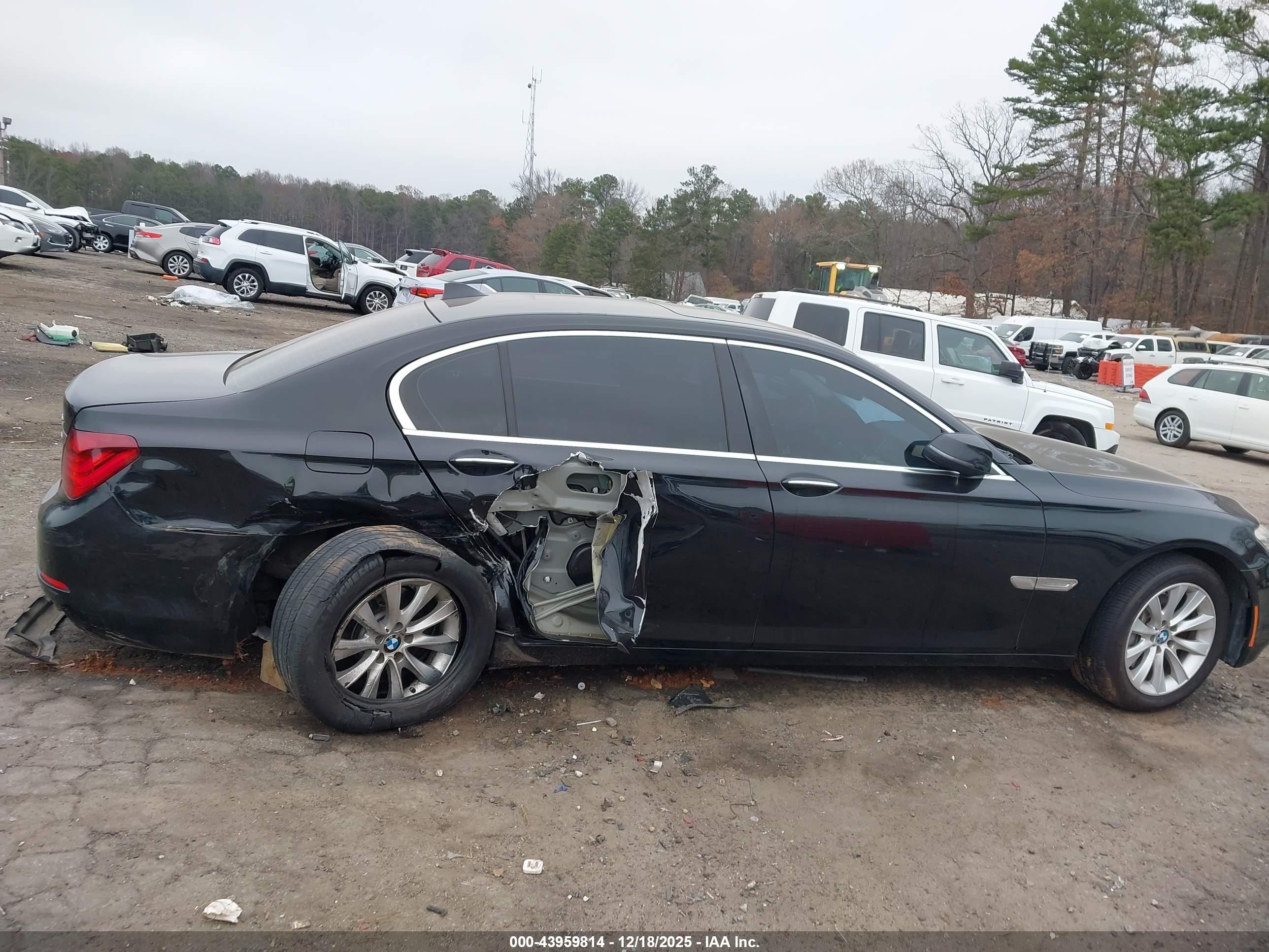 2015 Bmw 740li Xdrive Black vin: WBAYF4C53FD874101