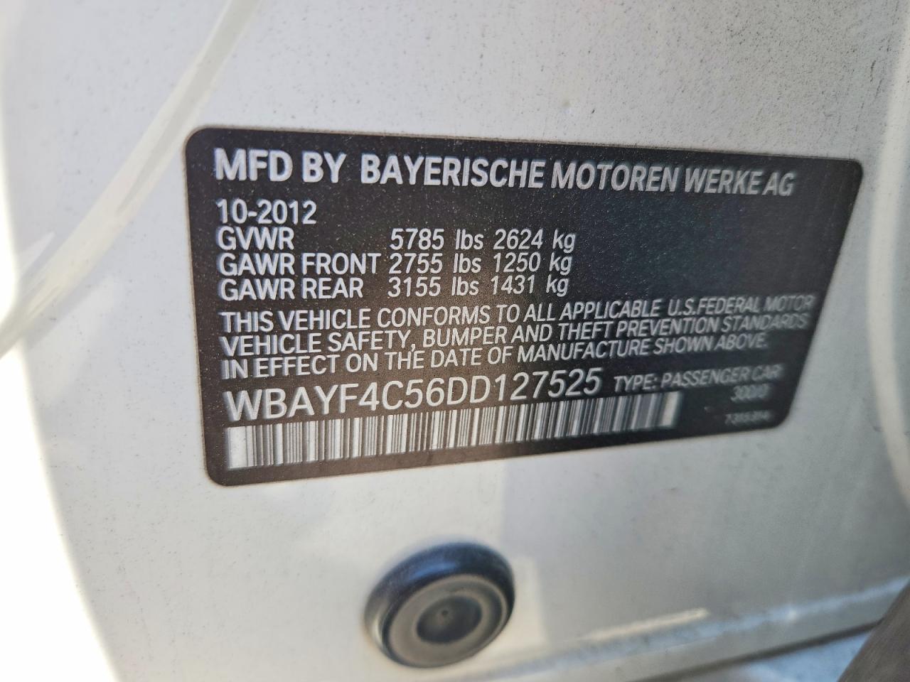 2013 Bmw 740 Lxi White vin: WBAYF4C56DD127525