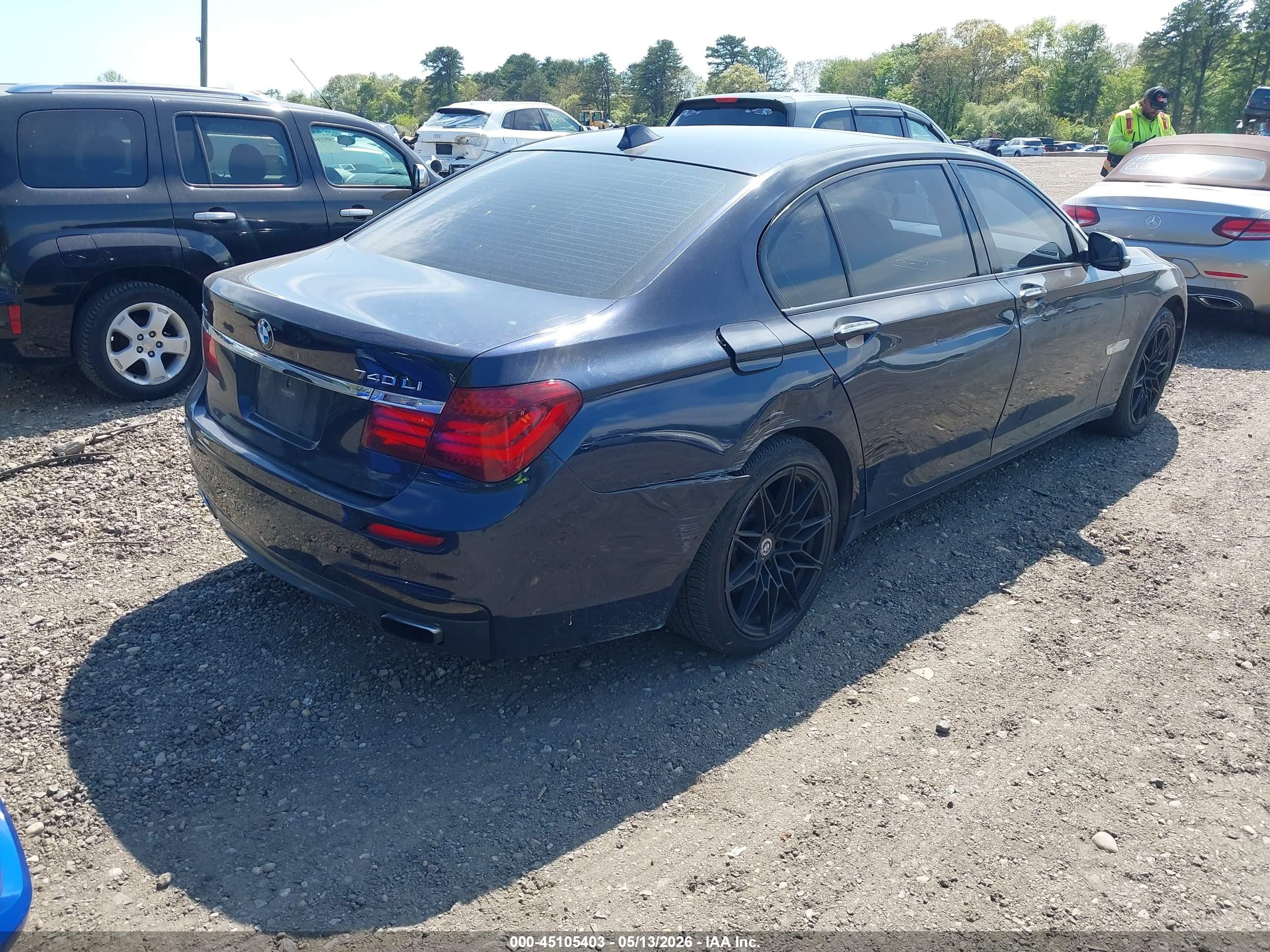 2013 Bmw 740li Xdrive Синий vin: WBAYF4C56DD127816