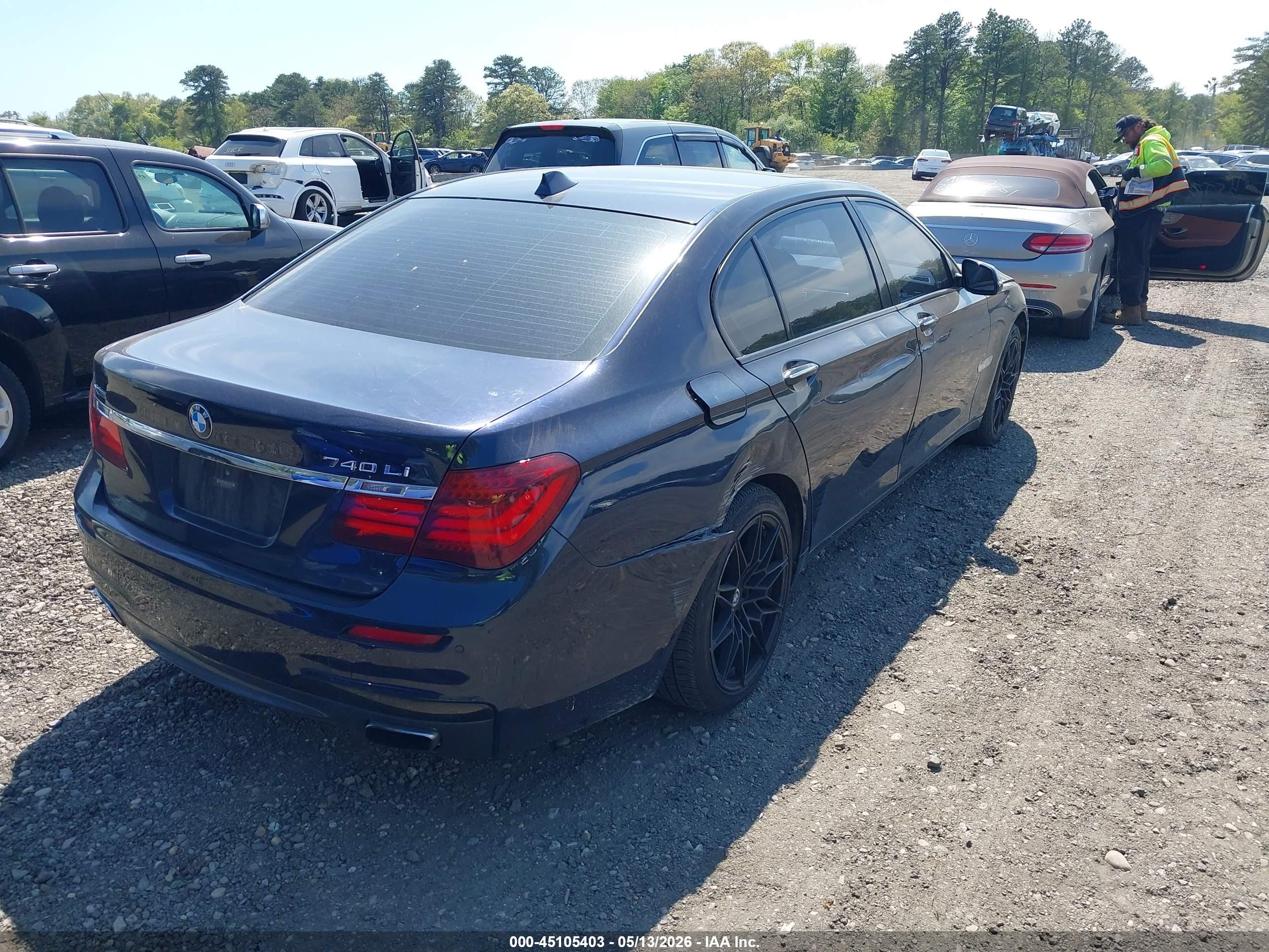 2013 Bmw 740li Xdrive Синий vin: WBAYF4C56DD127816