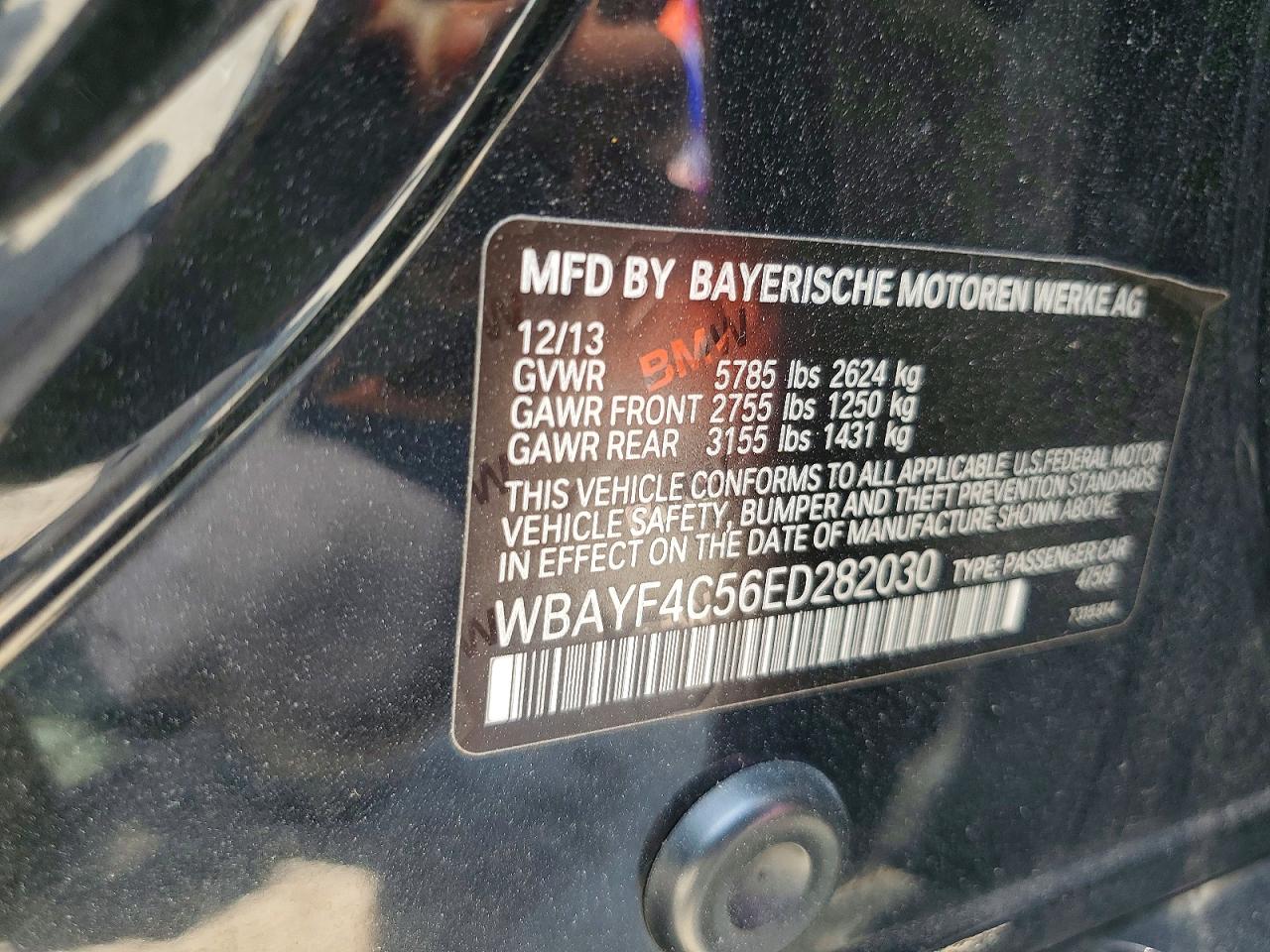 2014 Bmw 740 Lxi Black vin: WBAYF4C56ED282030