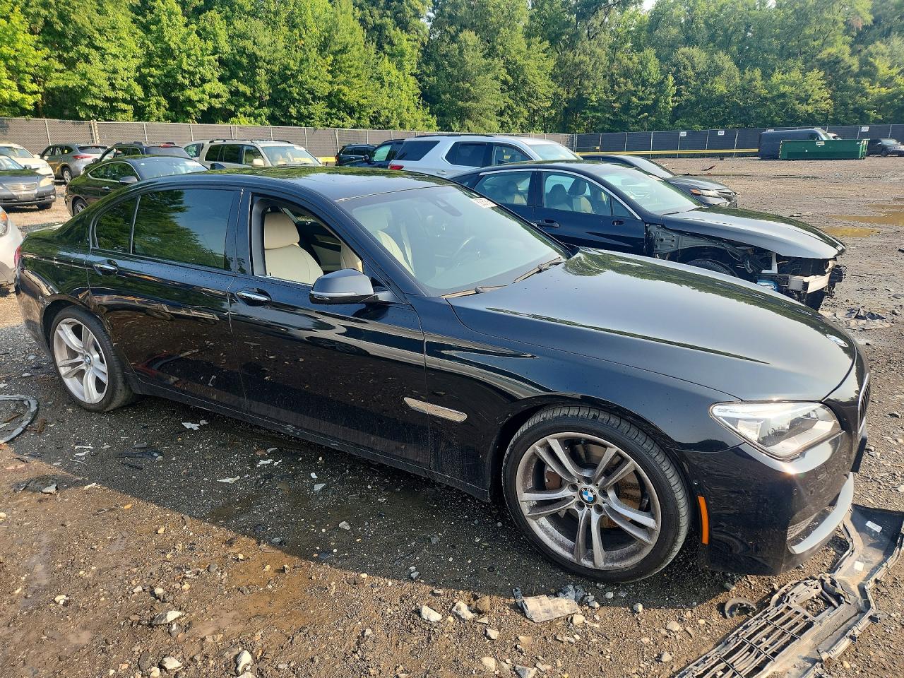 2015 Bmw 740 Lxi Black vin: WBAYF4C56FD874013