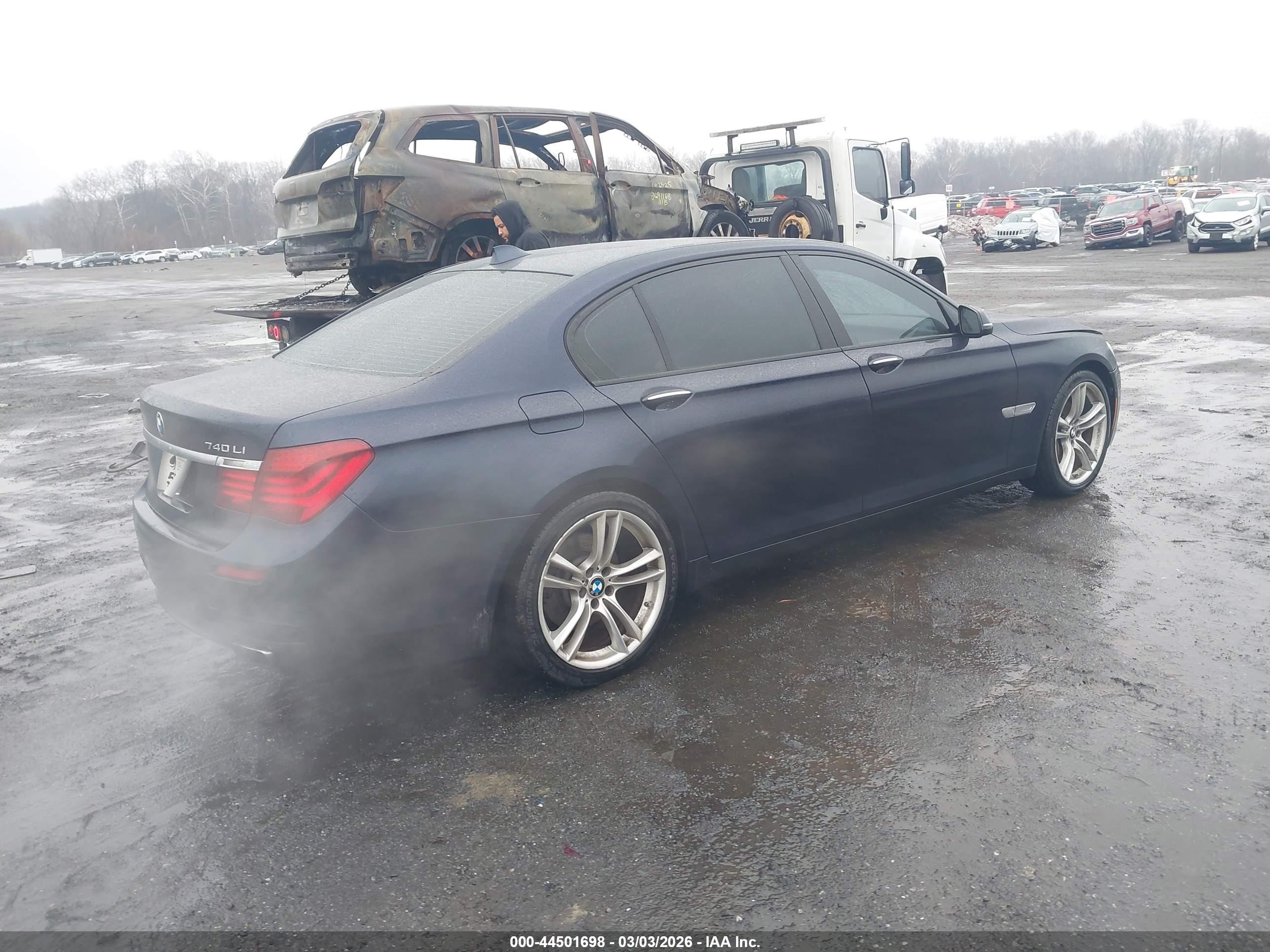 2015 Bmw 740li Xdrive Dark Blue vin: WBAYF4C56FD874111