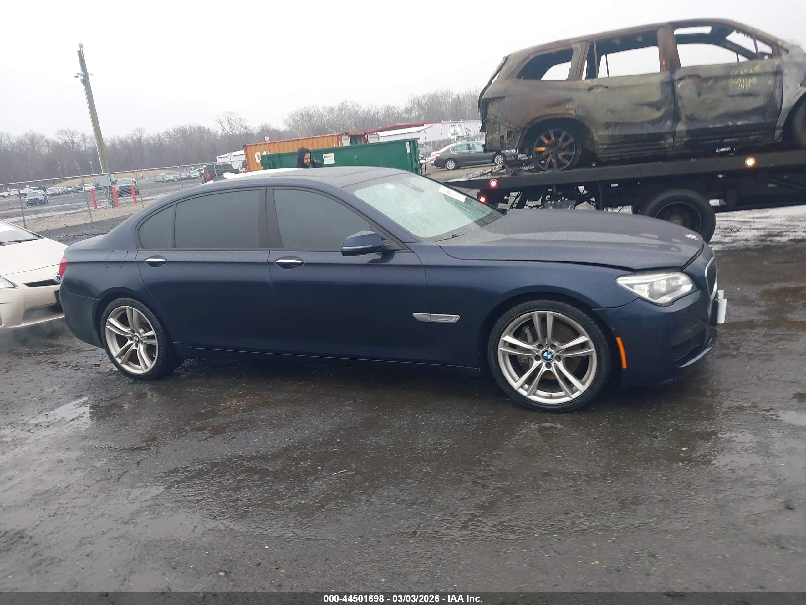 2015 Bmw 740li Xdrive Dark Blue vin: WBAYF4C56FD874111