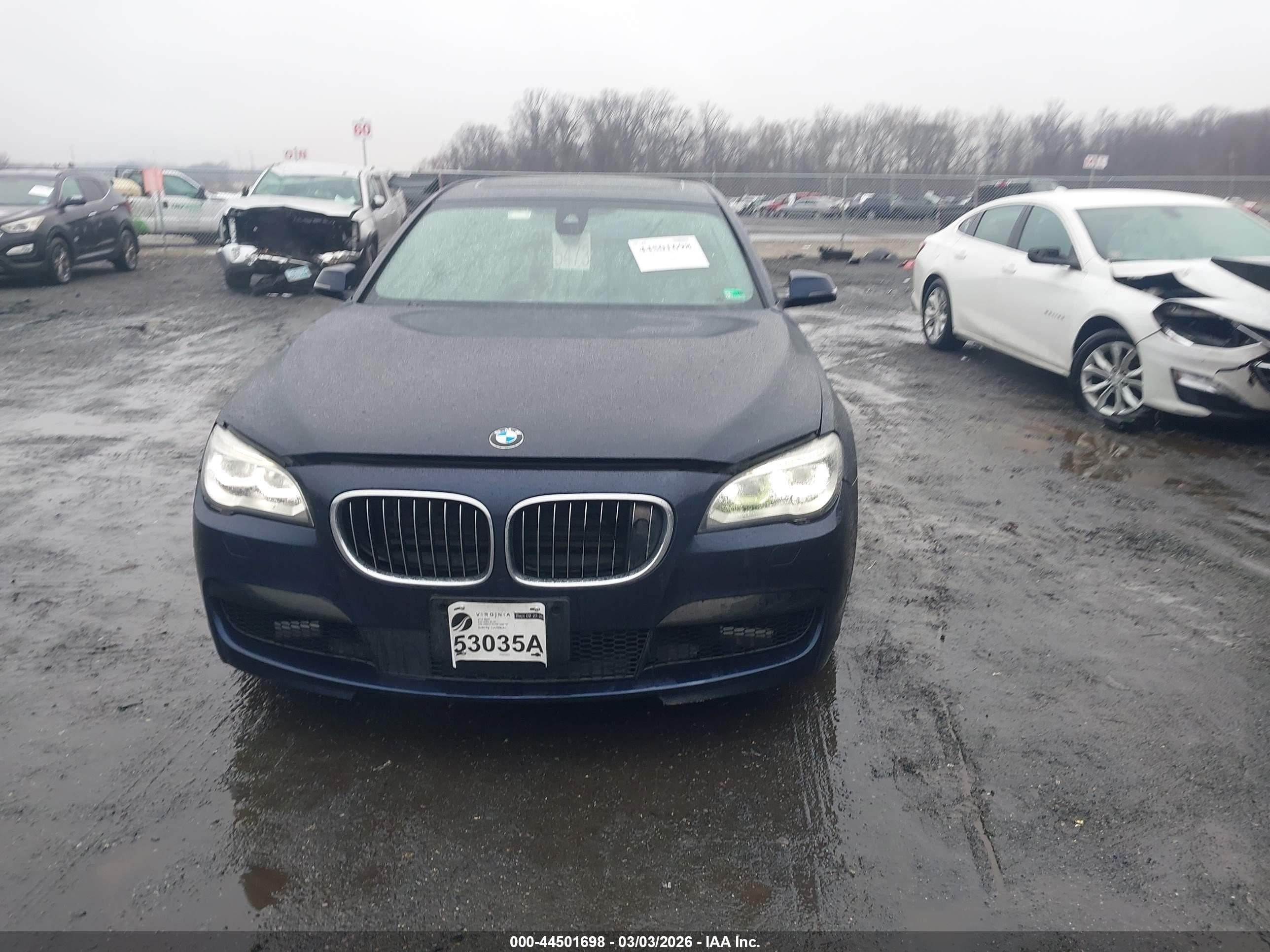 2015 Bmw 740li Xdrive Dark Blue vin: WBAYF4C56FD874111