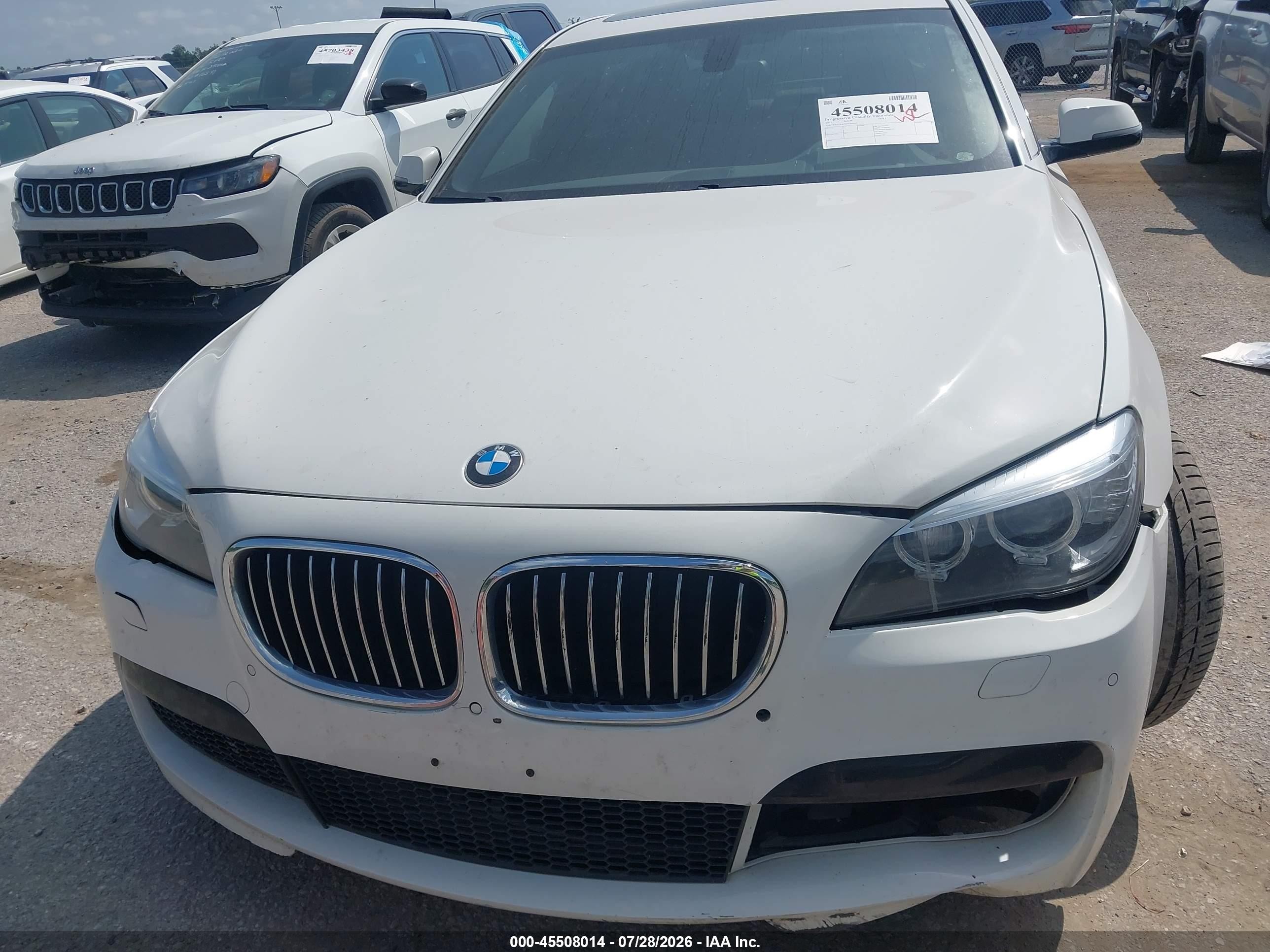 2015 Bmw 740li Xdrive White vin: WBAYF4C56FGS99409
