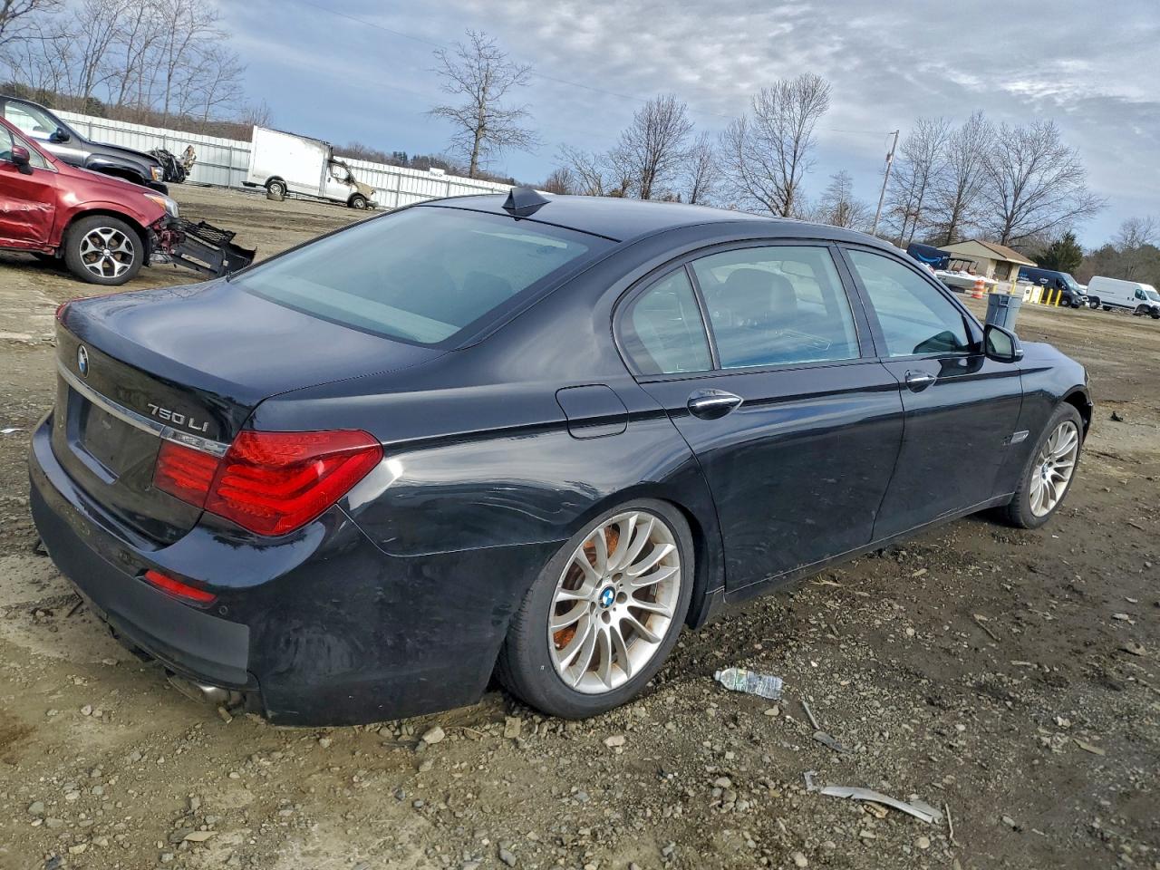 2013 Bmw 750 Lxi Black vin: WBAYF8C50DD140357