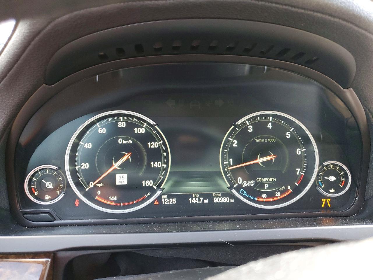 2014 Bmw 750 Lxi Blue vin: WBAYF8C50ED653707