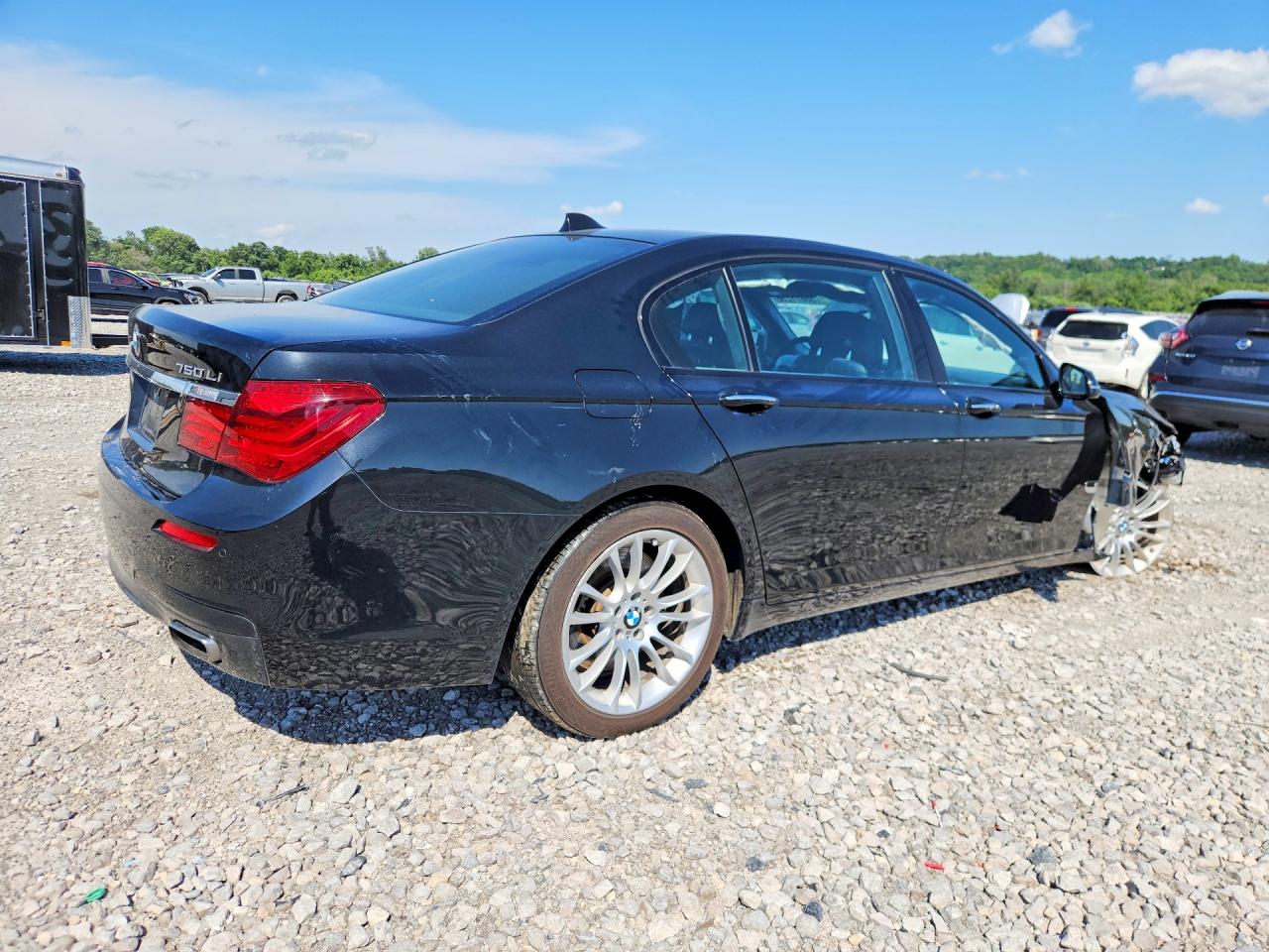 2015 Bmw 750 Lxi Black vin: WBAYF8C50FD654793