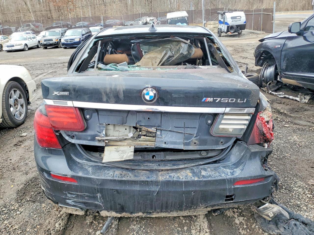 2014 Bmw 750 Lxi Black vin: WBAYF8C51ED652775