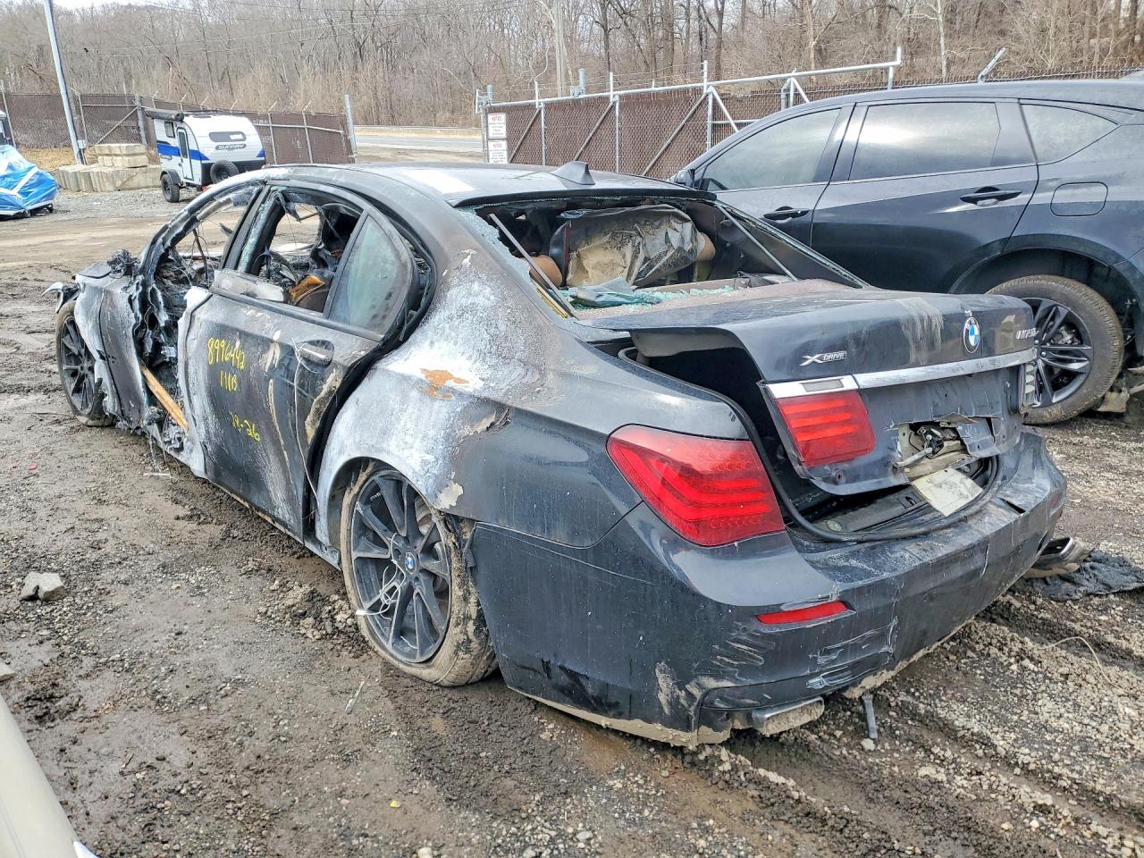 2014 Bmw 750 Lxi Black vin: WBAYF8C51ED652775