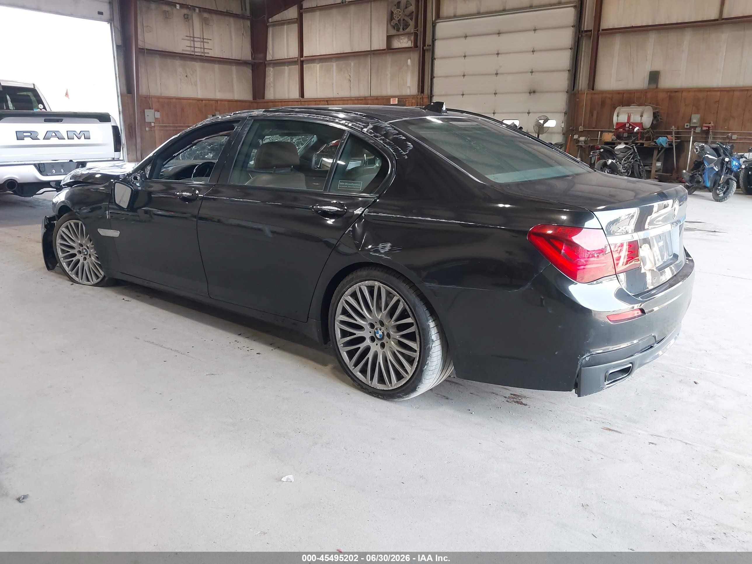 2015 Bmw 750li Xdrive Black vin: WBAYF8C51FD654673