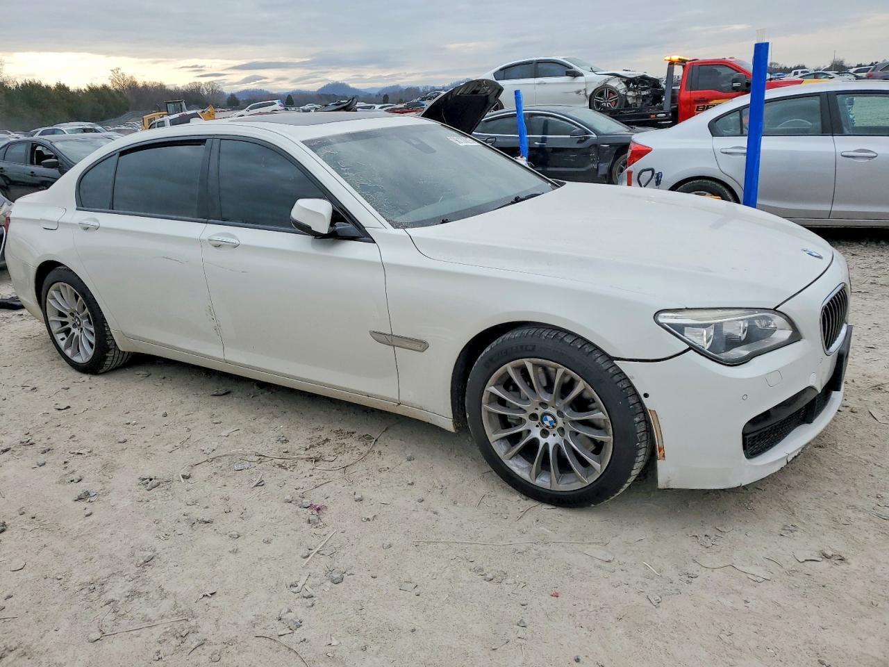 2014 Bmw 750 Lxi White vin: WBAYF8C52ED653188