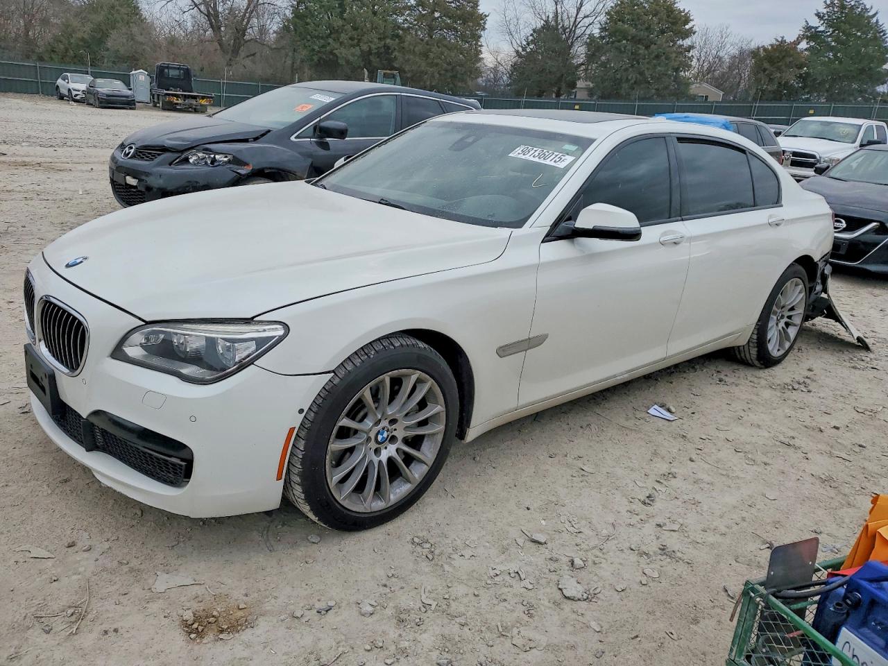 2014 Bmw 750 Lxi White vin: WBAYF8C52ED653188
