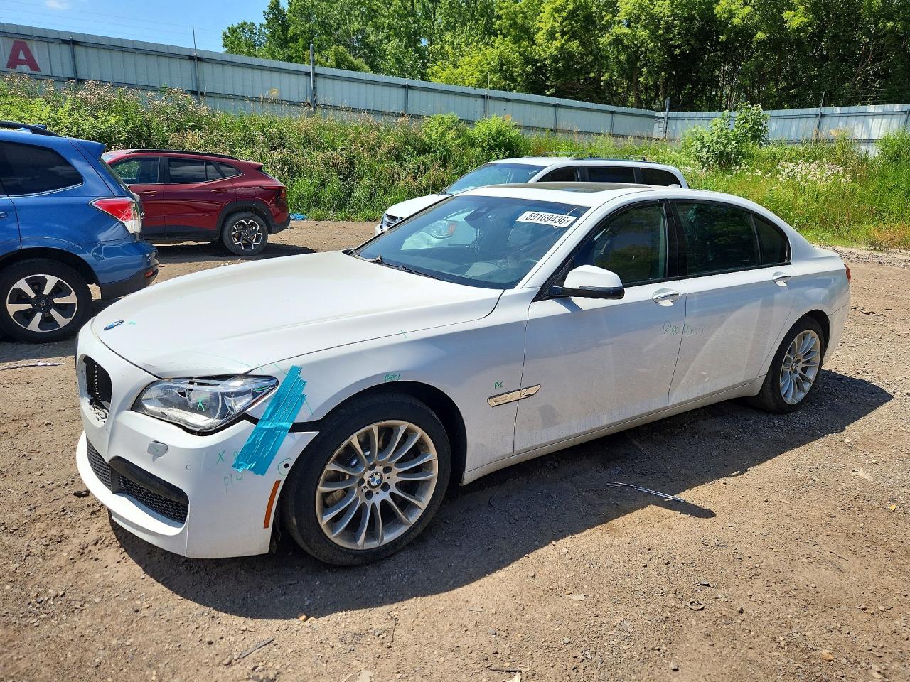 2015 Bmw 750 Lxi White vin: WBAYF8C52FD655167