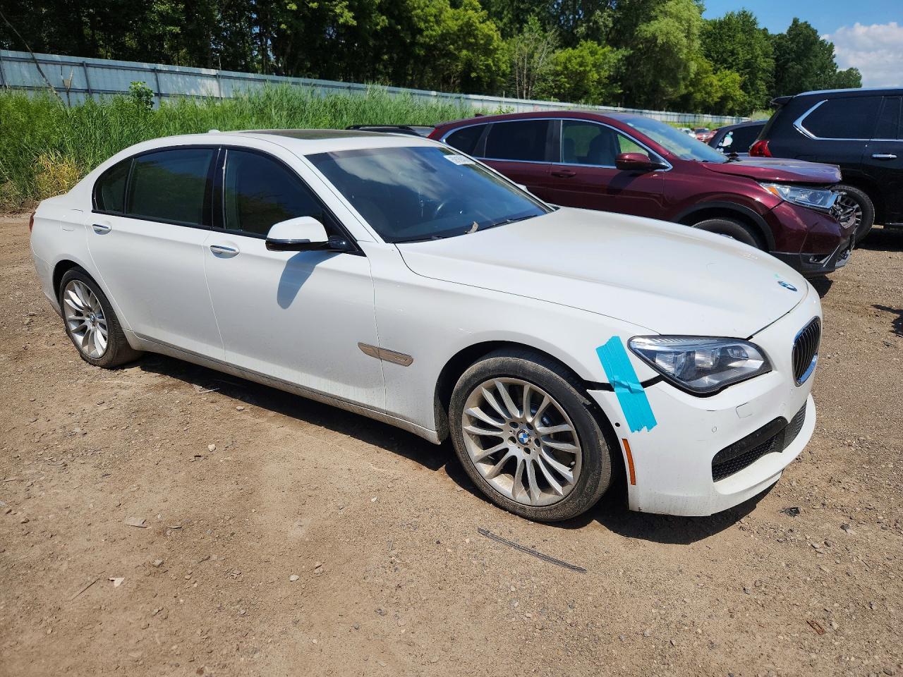 2015 Bmw 750 Lxi White vin: WBAYF8C52FD655167