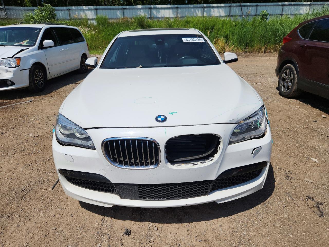 2015 Bmw 750 Lxi White vin: WBAYF8C52FD655167