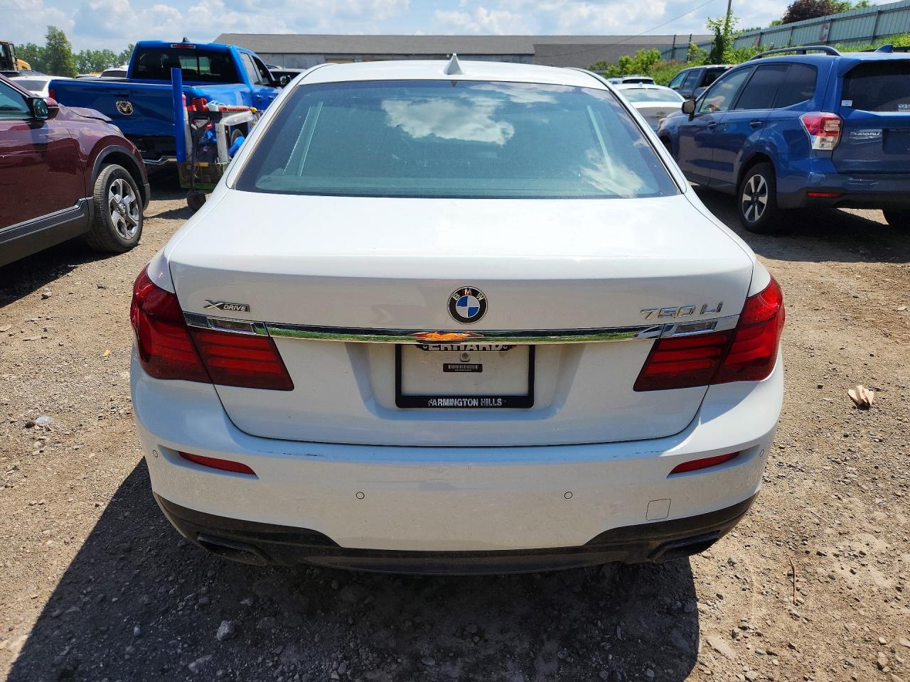 2015 Bmw 750 Lxi White vin: WBAYF8C52FD655167