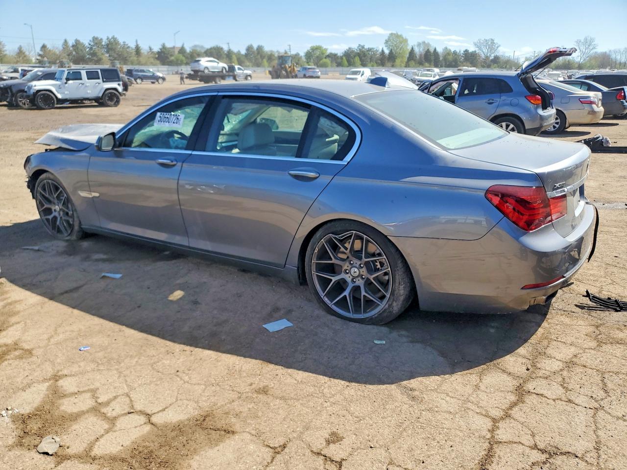 2013 Bmw 750 Lxi Gray vin: WBAYF8C53DD140398