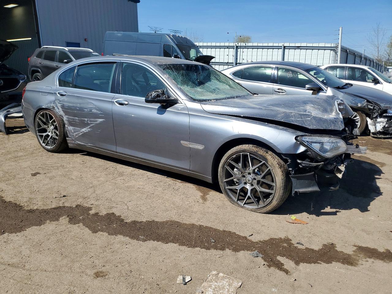 2013 Bmw 750 Lxi Gray vin: WBAYF8C53DD140398