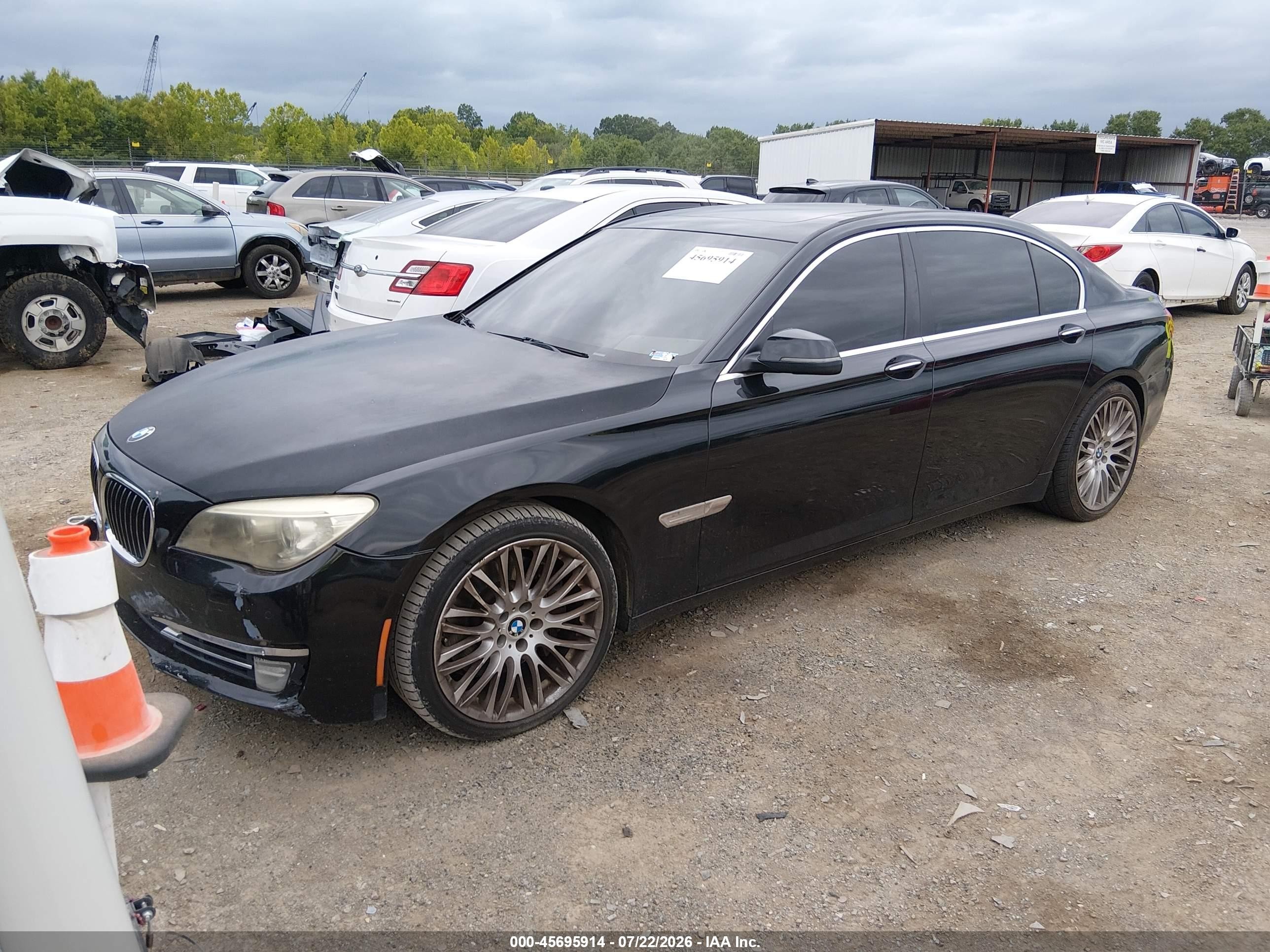 2013 Bmw 750li Xdrive Black vin: WBAYF8C54DDE59358