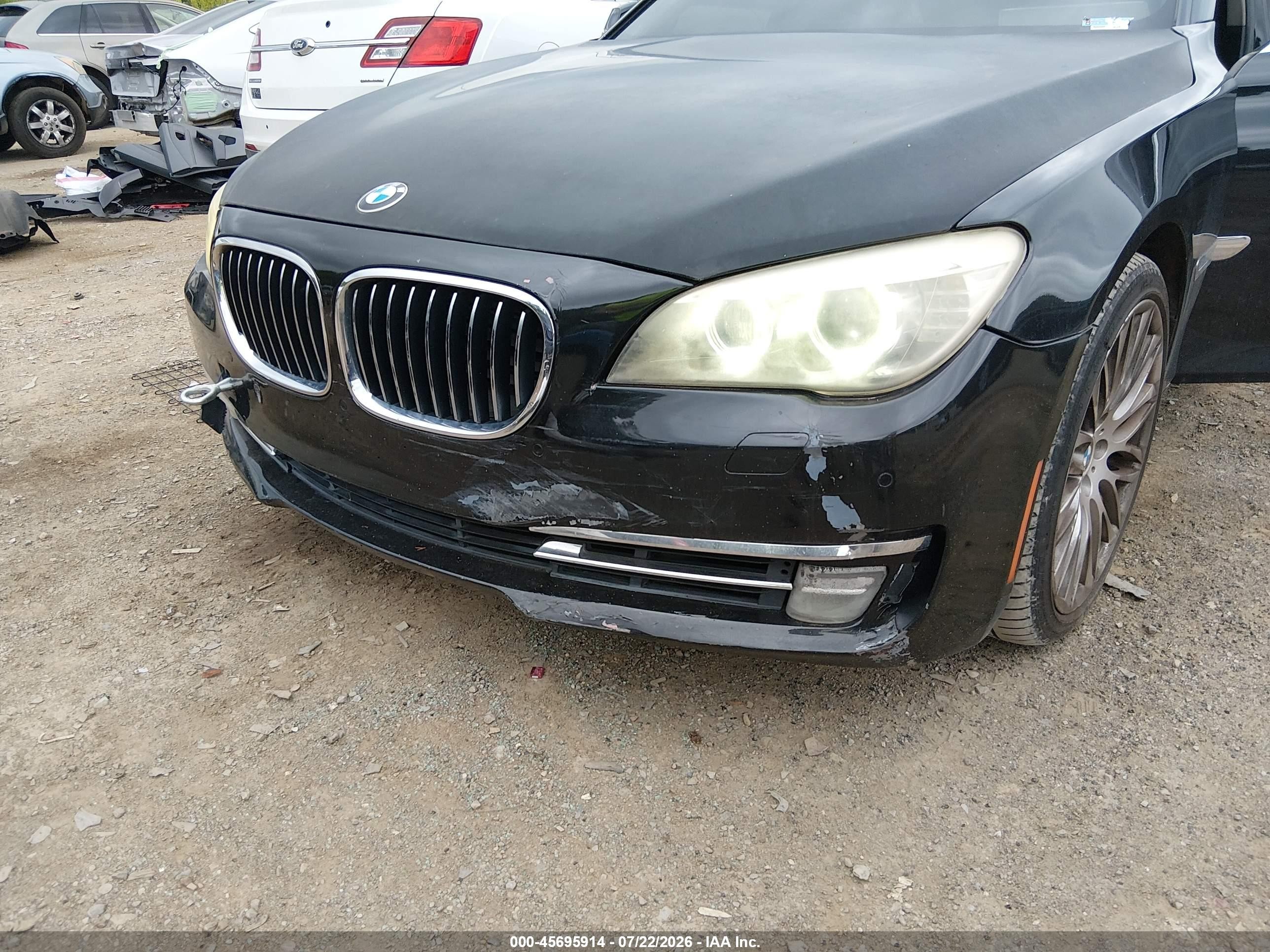 2013 Bmw 750li Xdrive Black vin: WBAYF8C54DDE59358