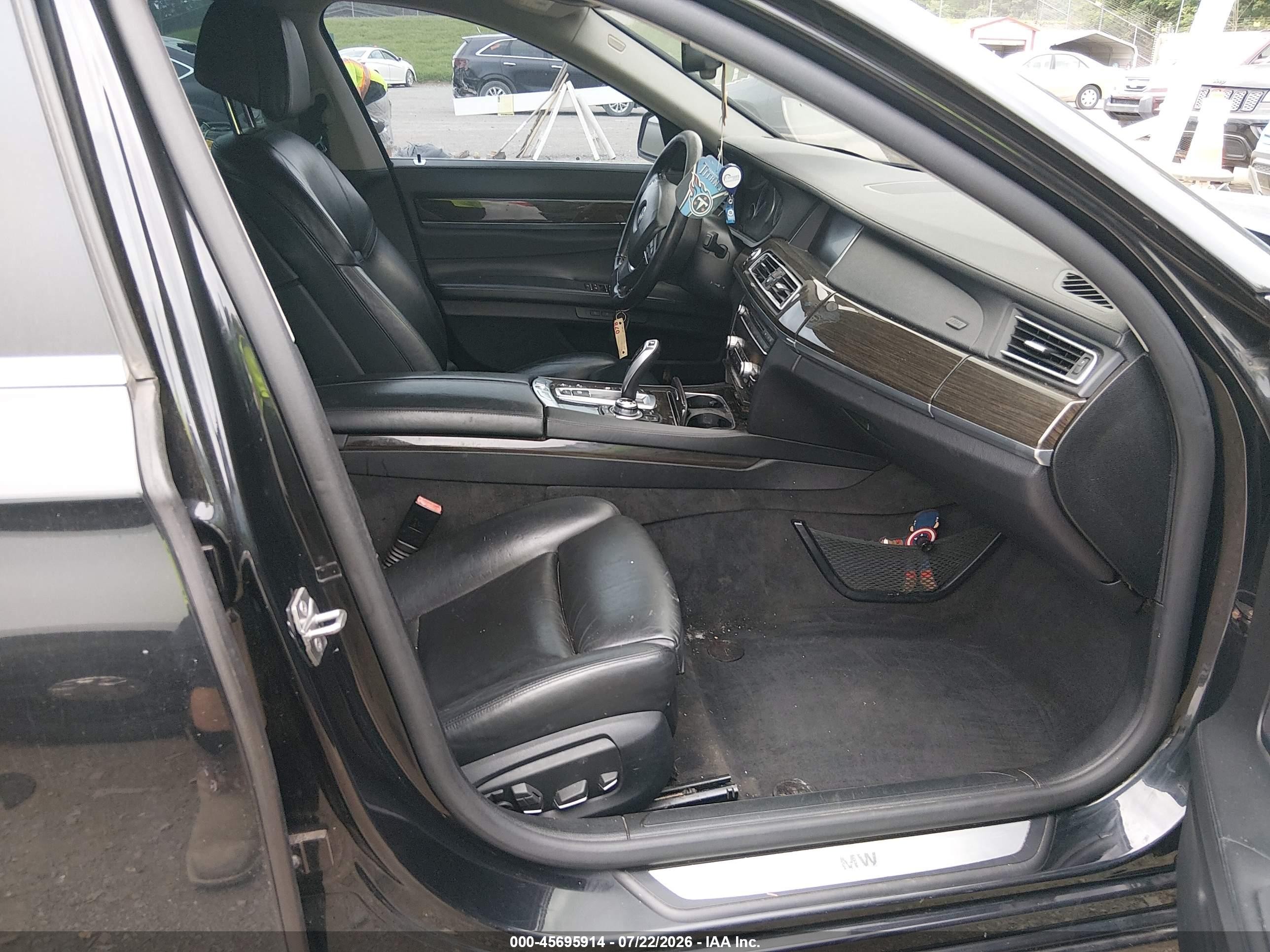 2013 Bmw 750li Xdrive Black vin: WBAYF8C54DDE59358