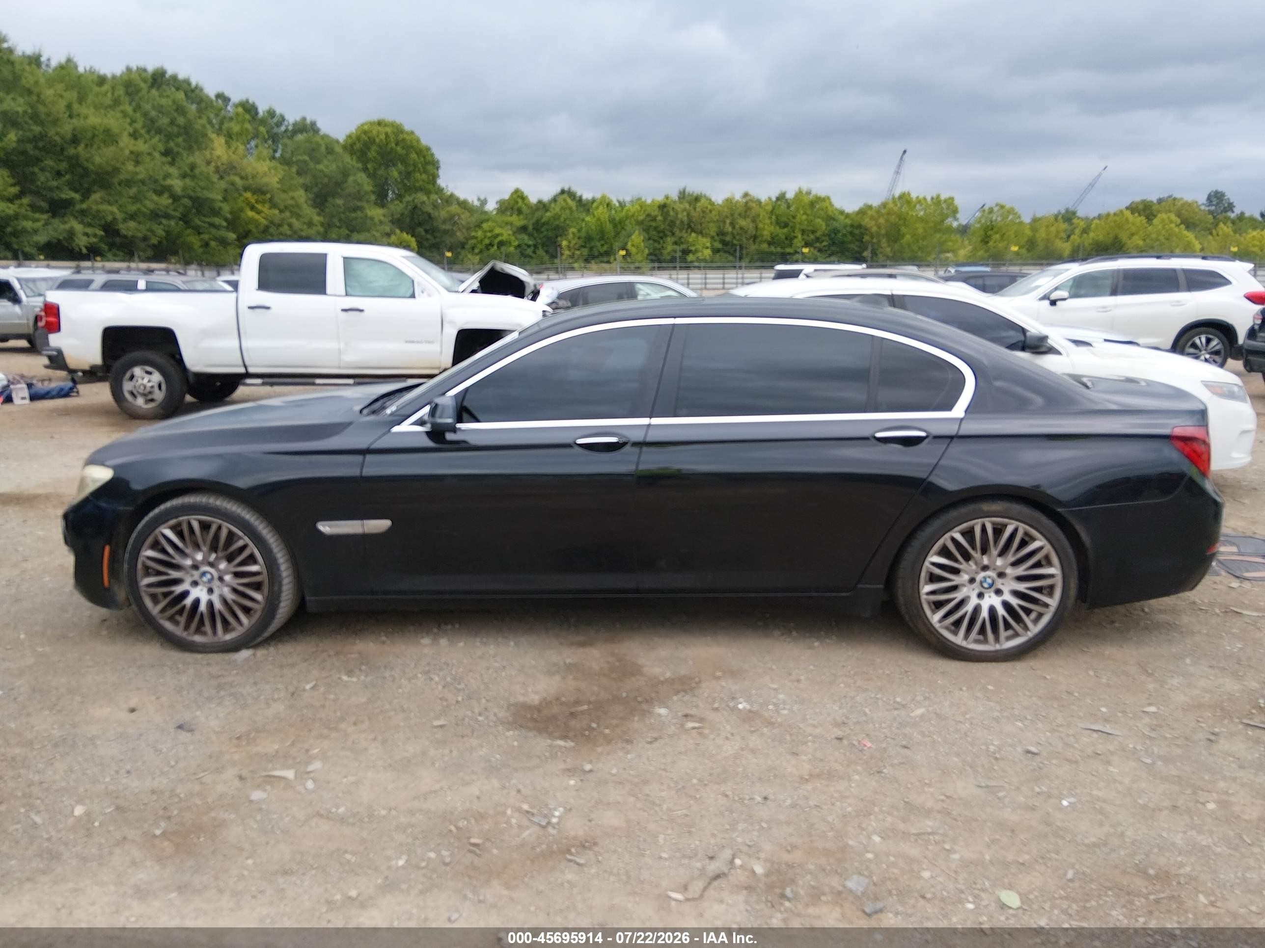 2013 Bmw 750li Xdrive Black vin: WBAYF8C54DDE59358