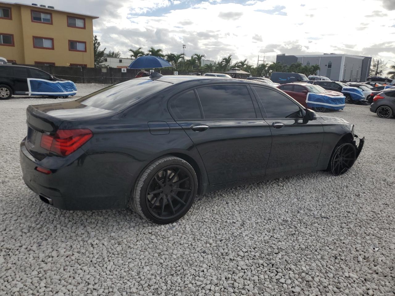 2015 Bmw 750 Lxi Black vin: WBAYF8C54FD655106