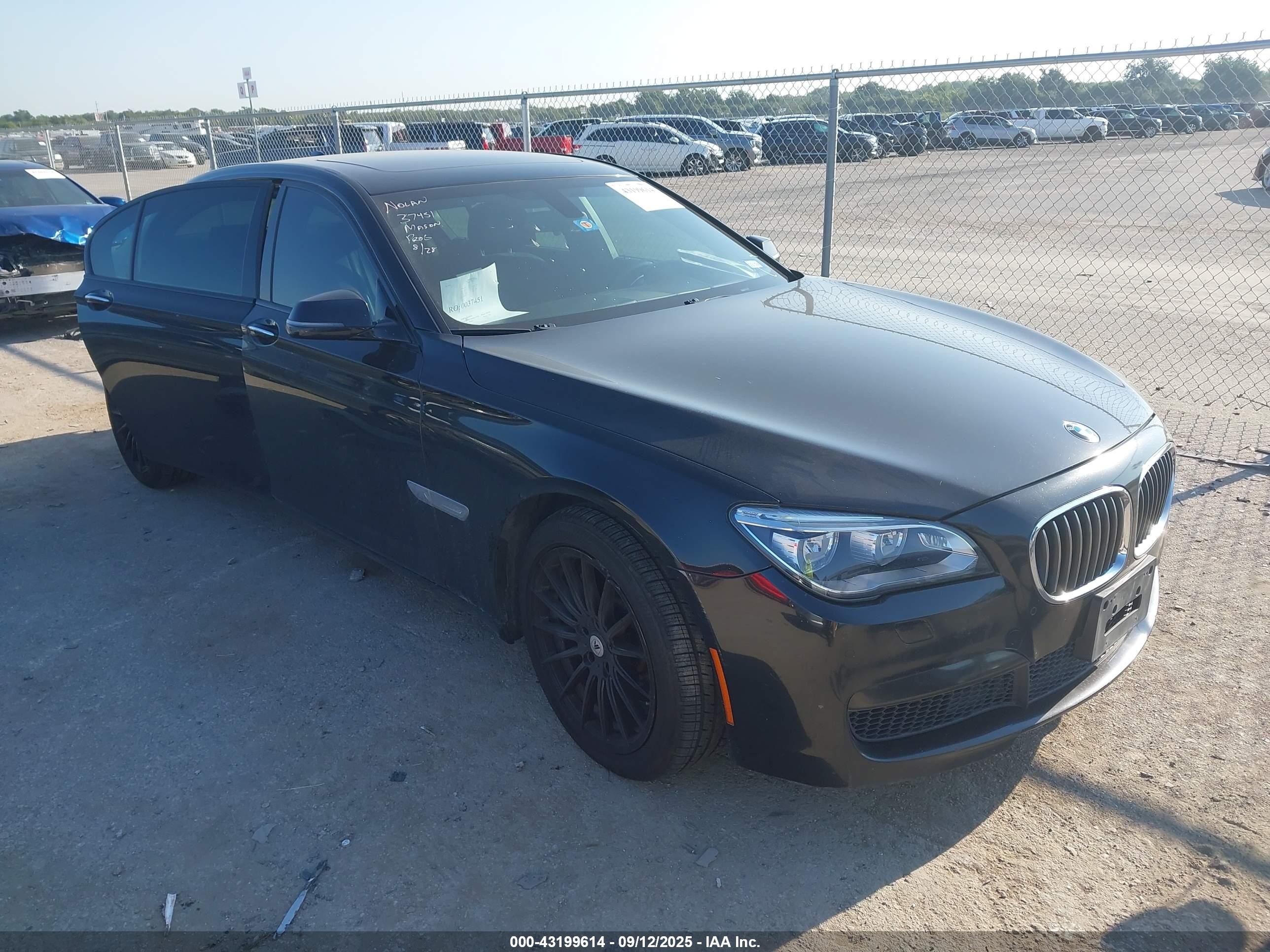 2015 Bmw 750li Xdrive Black vin: WBAYF8C54FD655428