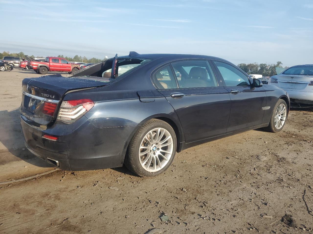 2014 Bmw 750 Lxi Black vin: WBAYF8C55ED653430
