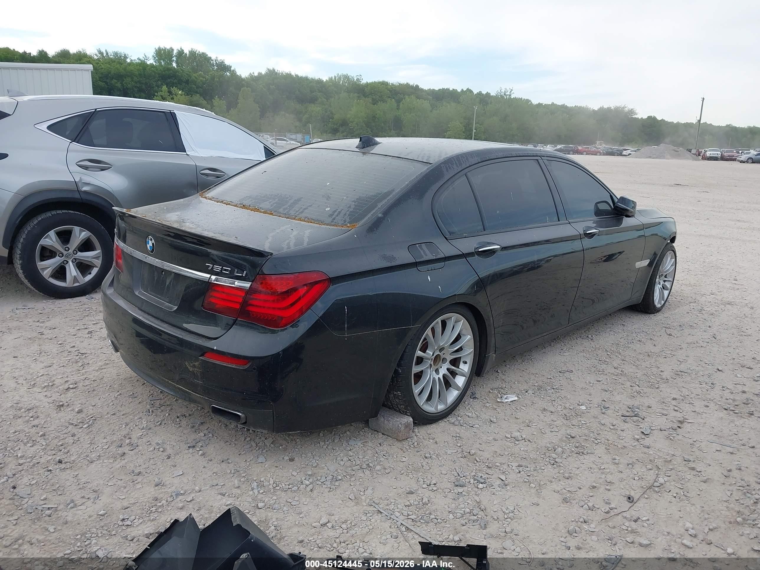 2015 Bmw 750li Xdrive Black vin: WBAYF8C55FD654031