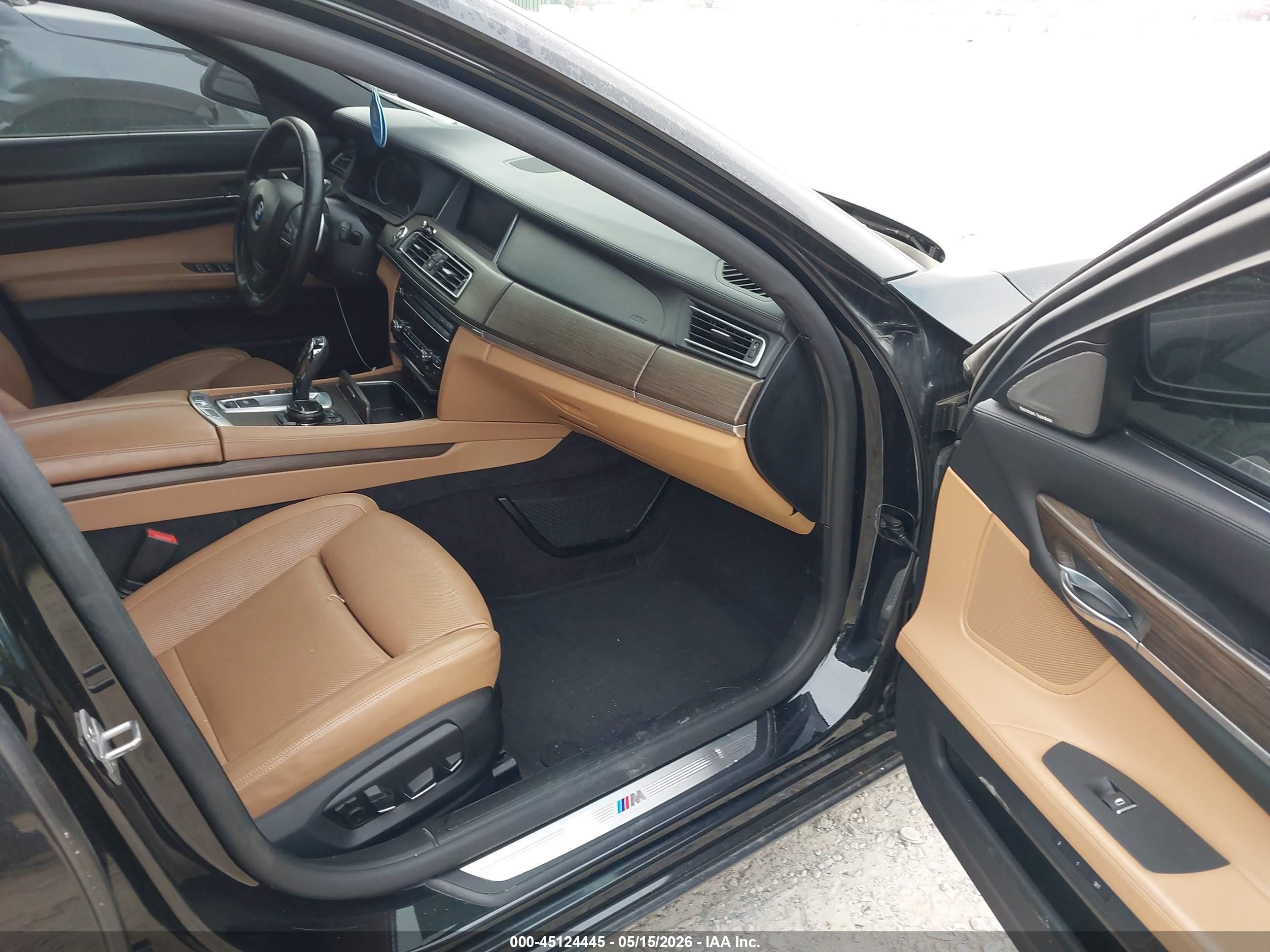 2015 Bmw 750li Xdrive Black vin: WBAYF8C55FD654031